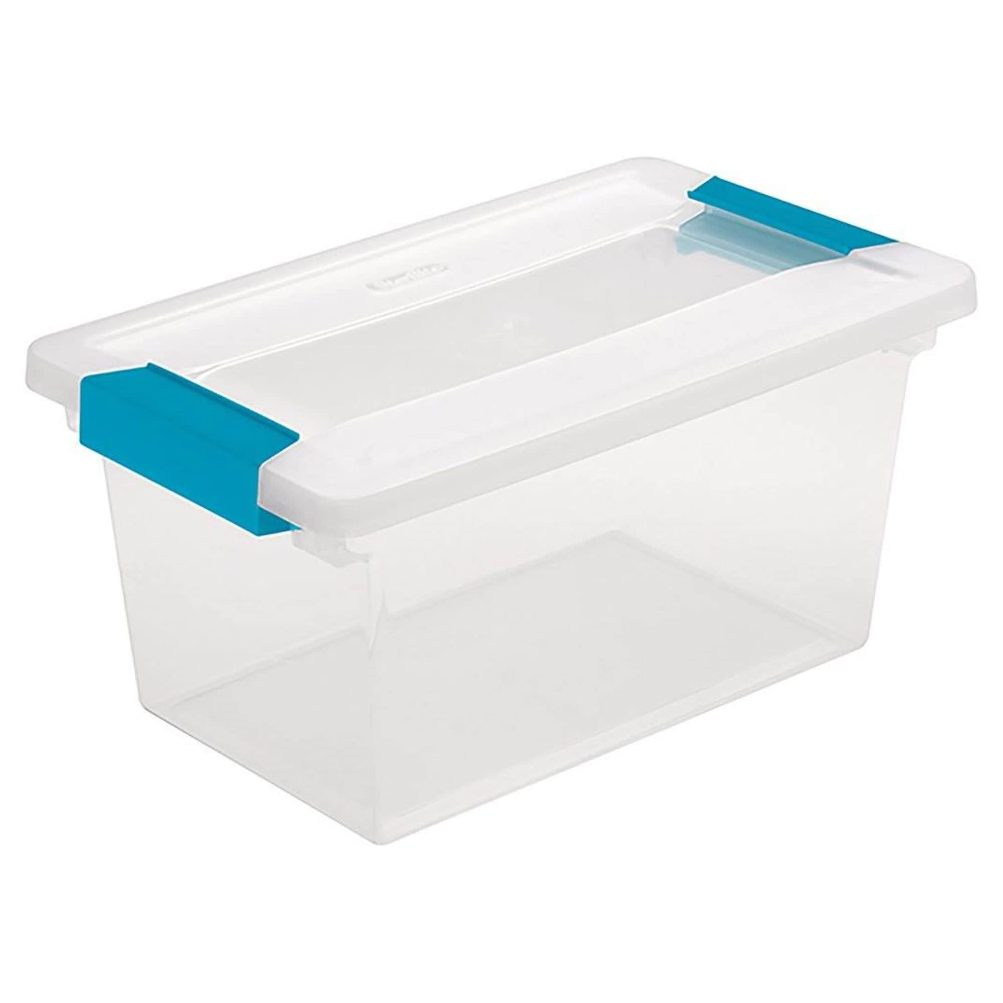 Sterilite Medium & Large Clear Plastic Storage Bins - 8 Pack Multipurpose Organizing Containers for Home, Office, Closet & Garage Storage Solutions