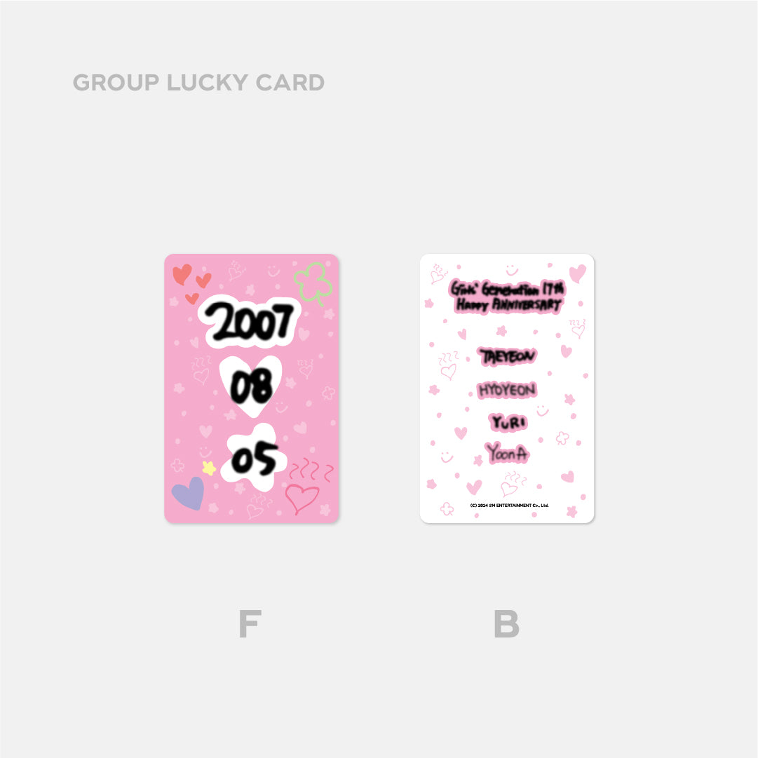 LUCKY CARD SET - Girls' Generation 17th Anniversary Merchandise | K-Pop Collectible Gift for Fans, Perfect for Display & Special Occasions