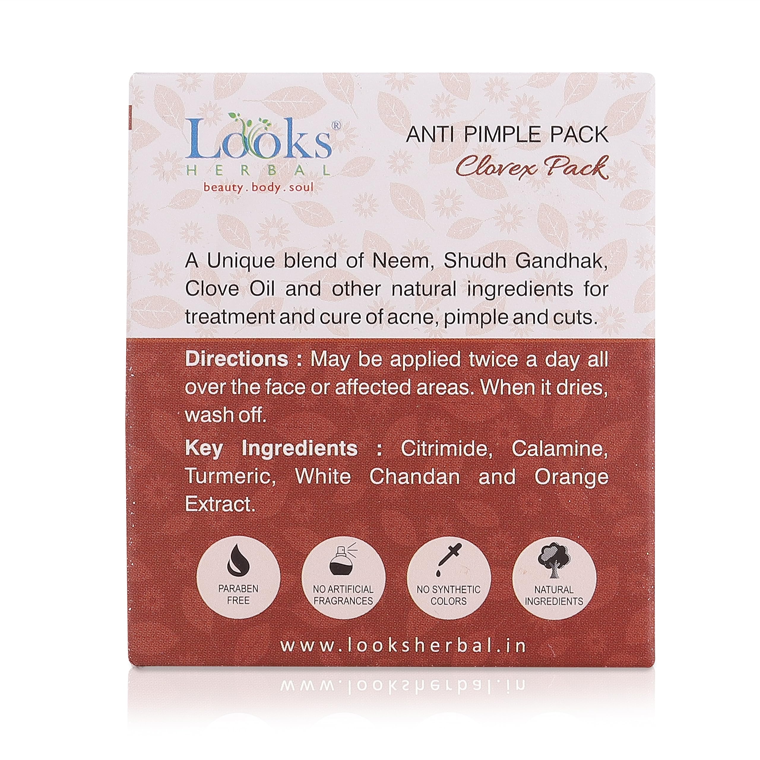 Herbal Anti-Acne Face Pack for Glowing Skin - Pimple Treatment for Men & Women - Brightening Skin Care for Clear Complexion - Perfect for Daily Skincare Routine & Acne-Prone Skin