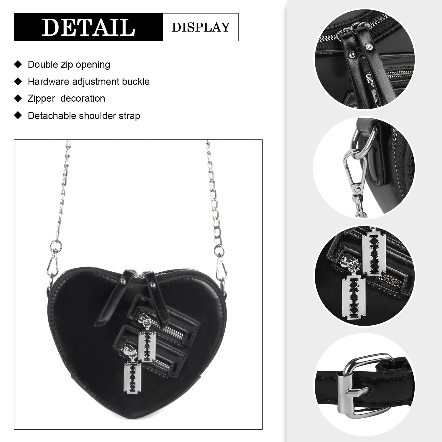 Women's Red Heart Shaped Shoulder Bag - Cute Love Heart Purse with Chain Strap for Girls Evening Party, Date Night & Valentine's Day Gift