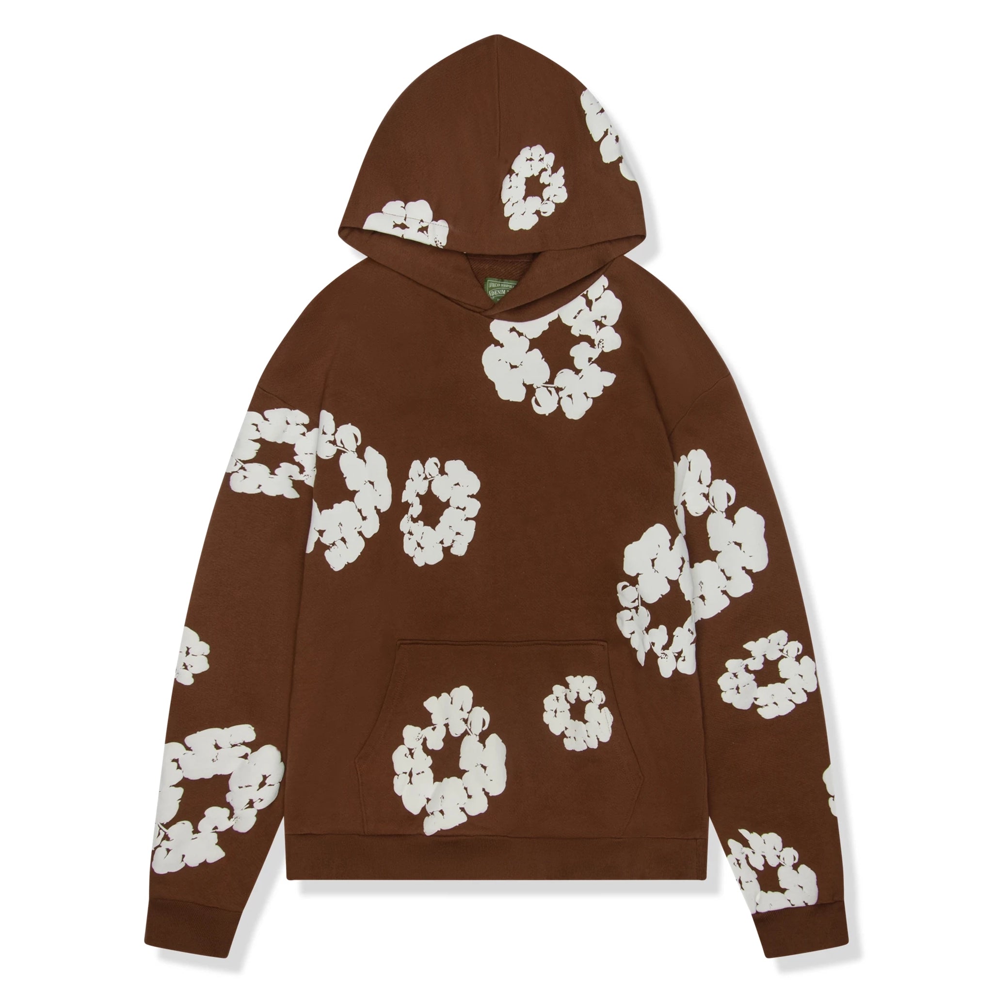 Denim Tears Cotton Wreath Brown Hoodie for Men - Streetwear Fashion Hooded Sweatshirt | Perfect for Casual Wear, Urban Style & Street Photography