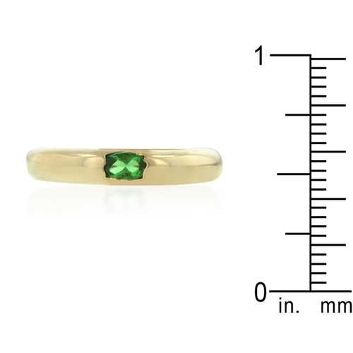 Elegant Green Oval Minimalist Ring for Women - Dainty Simple Jewelry Gift for Her - Perfect for Everyday Wear & Special Occasions