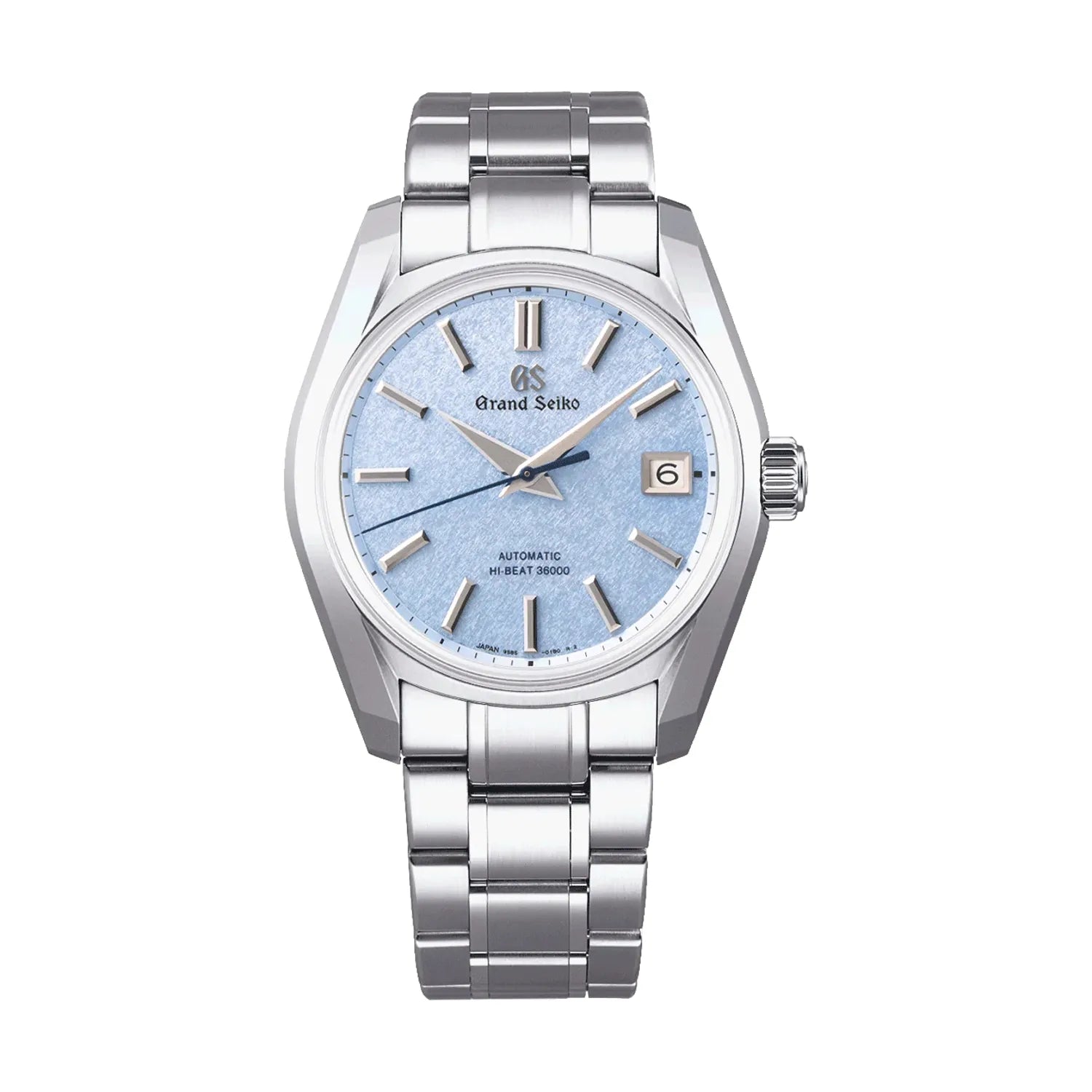 Seiko SBGH295 Sōkō Frost Heritage Hi-Beat 36000 40mm Ice Blue Dial Men's Watch on Stainless Steel Bracelet - Perfect for Dress, Business & Formal Occasions