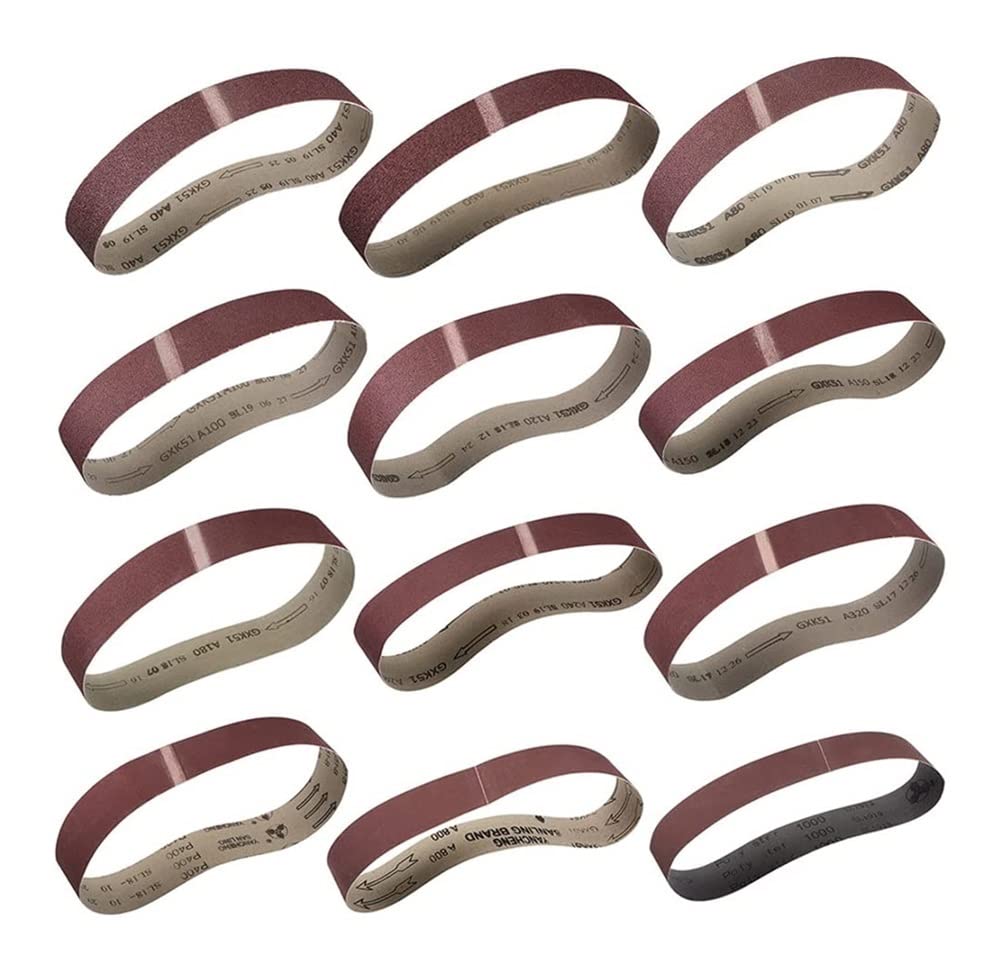 Simwa 2x27 Inch Aluminum Oxide Sanding Belts, 120 Grit Abrasive Belt - 3 Pack for Belt Sanders | Perfect for Woodworking, Metal Polishing & DIY Projects