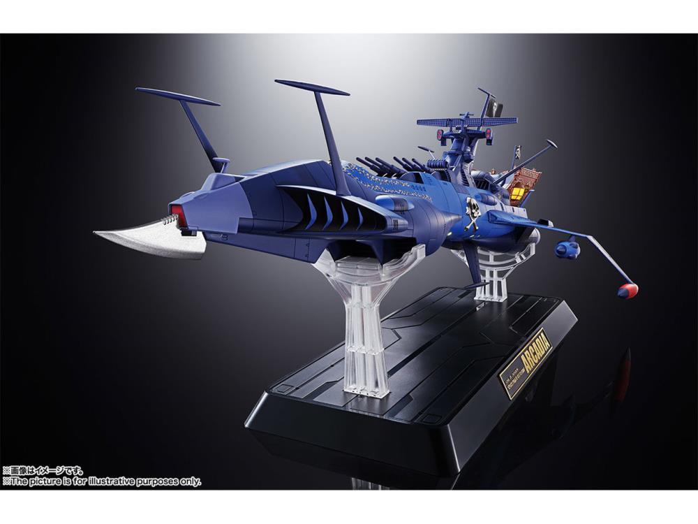 Bandai Soul of Chogokin GX-93 Space Pirate Captain Harlock Arcadia Battleship Action Figure - Collectible Anime Robot Toy for Display & Gifts | Anime Merchandise, Sci-Fi Decor, Collector's Item