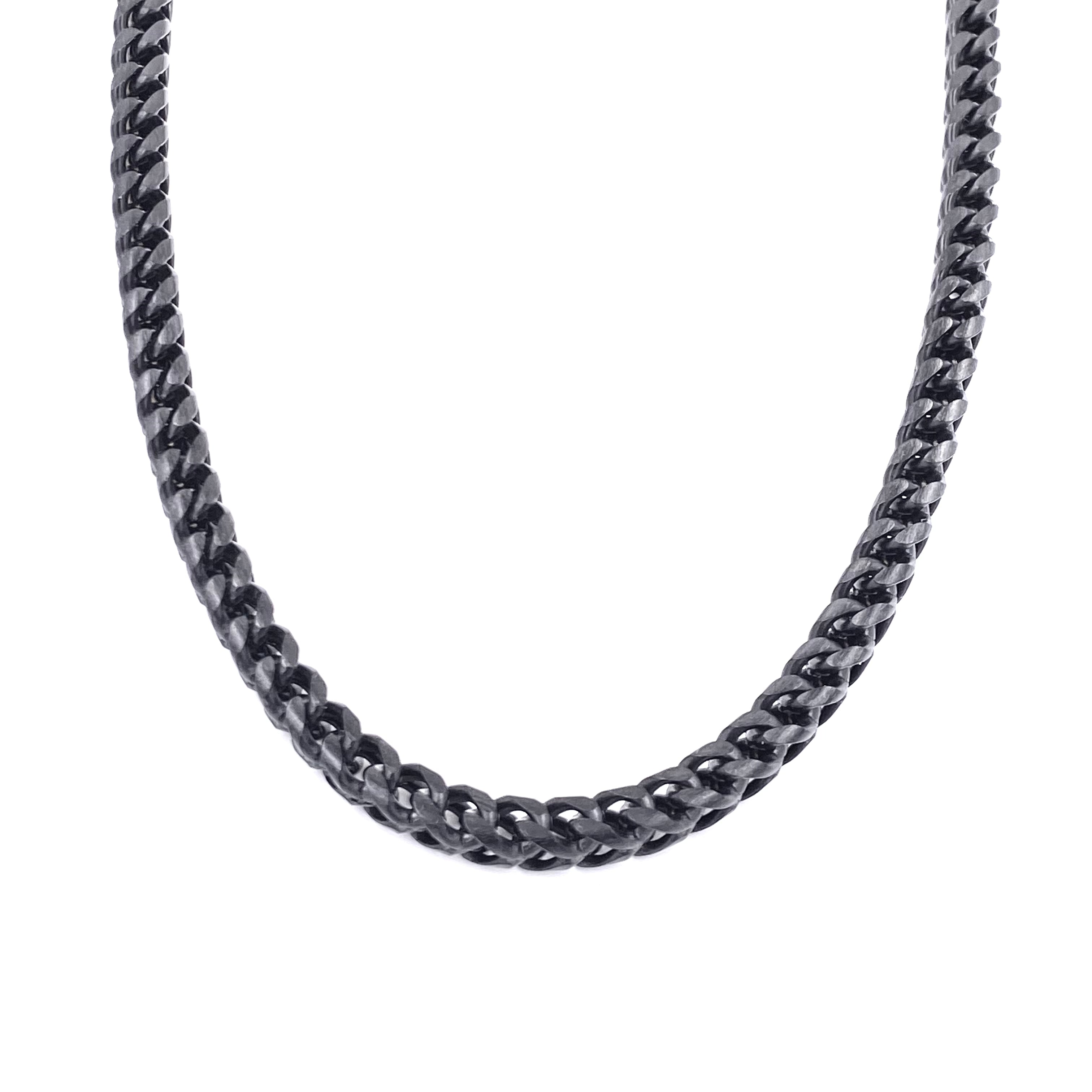 Ashley Gold Stainless Steel Oxidized Box Link Chain Necklace for Men - Perfect for Casual Wear, Date Nights & Gifts