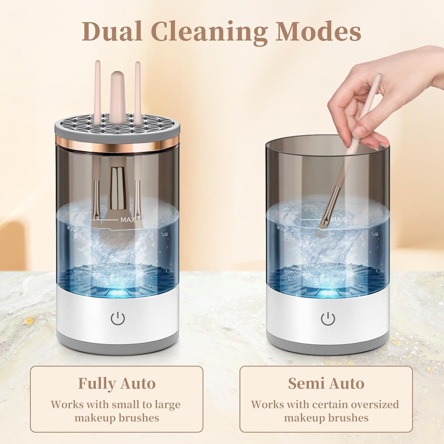 IGIA CYCLONE Makeup Brush Cleaner - Professional Silicone Brush Cleaning Tool for Cosmetics, Foundation, Eyeshadow, and Blush Brushes - Perfect for Home and Salon Use