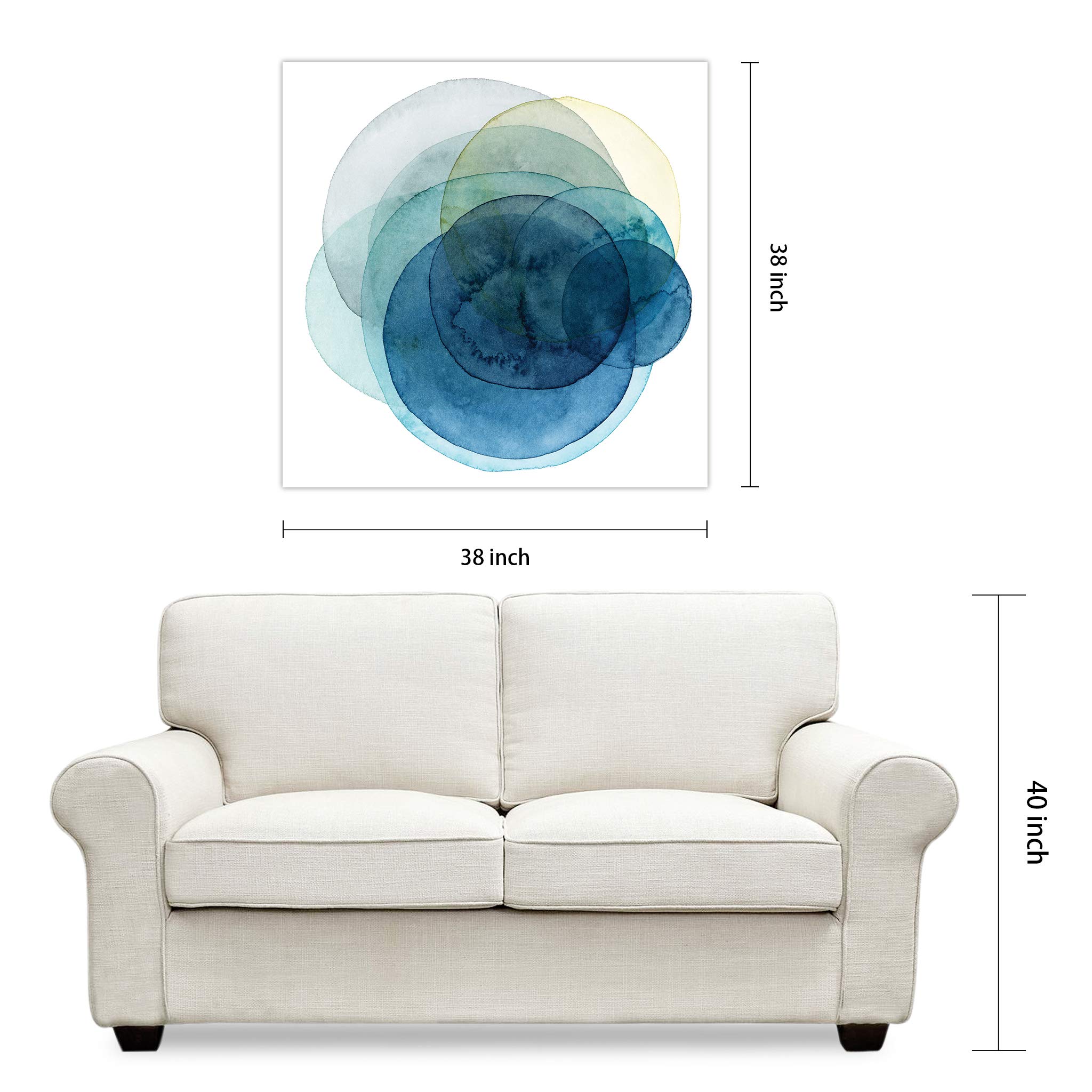 Empire Art Direct Evolving Planets Frameless Floating Tempered Glass Abstract Wall Art - 38x38 Inches, Ready to Hang - Modern Home & Office Decor for Living Room, Bedroom, or Workspace