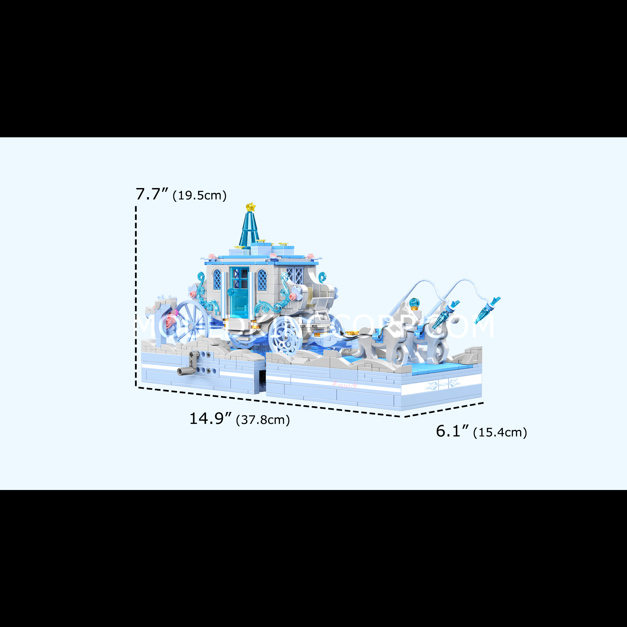Mould King 10161 Snow White Princess Carriage Building Blocks Set - 1,214 Piece Disney Castle Themed DIY Model Kit for Adults & Kids | Perfect for Birthday Gifts, Home Decoration & Disney Collection