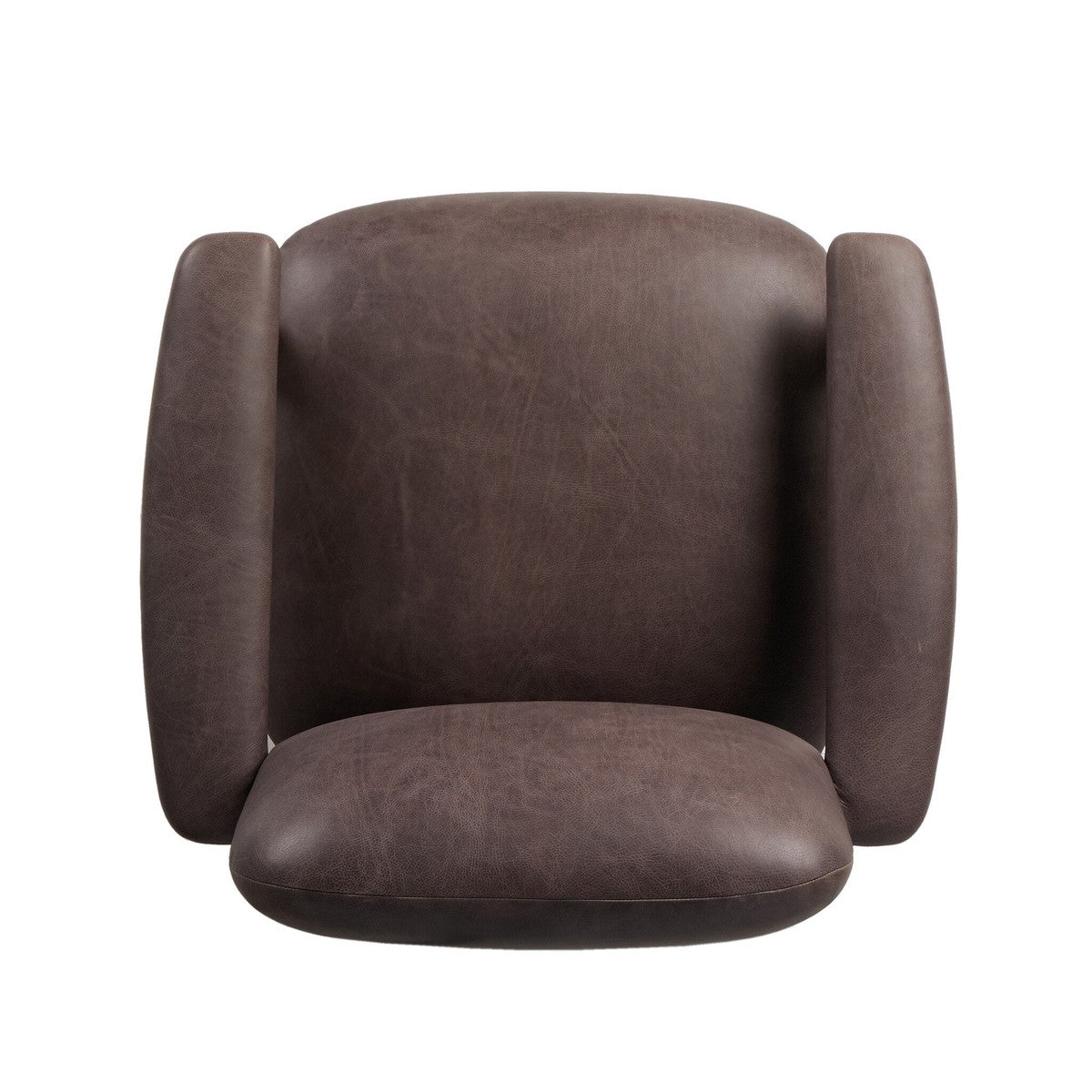Andover Chair - Tumble Waxed Slate Leather Accent Chair for Living Room, Lounge & Office - Modern Comfortable Seating Furniture for Home Decor