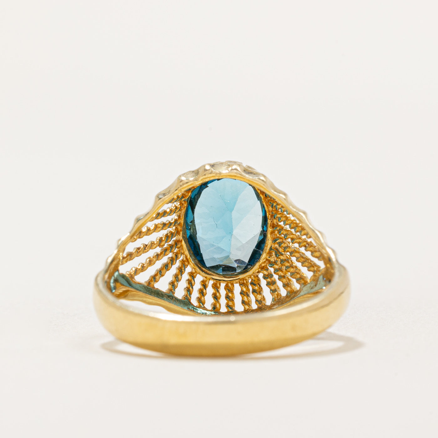 Topaz Textured Dome Ring - 1.60ct Genuine Topaz Jewelry - Size 7 - Elegant Statement Ring for Women - Perfect for Weddings, Parties & Special Occasions