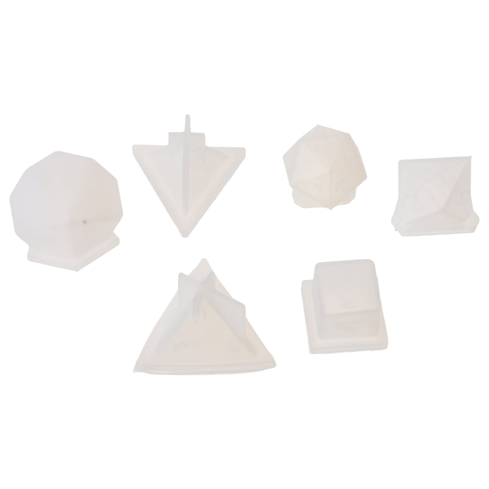 Premium Silicone Resin Dice Molds Set - 6 Shapes for DIY Tabletop Games, Standard & Digital Dice Making - Perfect for Family Game Nights, Handmade Crafts & Resin Casting Projects
