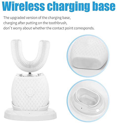 Automatic Ultrasonic Toothbrush for Adults - 360° Sonic Electric Toothbrush with Whitening, Waterproof & Rechargeable - Portable Travel & Home Dental Care (White) | Perfect for Daily Oral Hygiene, On-the-Go Use, and Family Dental Care