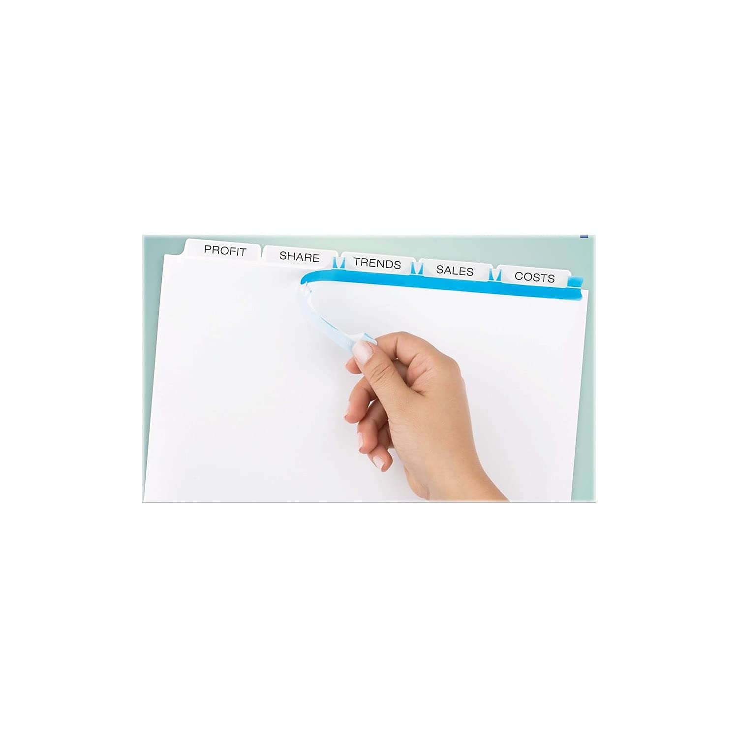 Avery Index Maker Clear Label Divider Tabs - 5-Tab Set for Organizing Files, Folders, and Documents - Perfect for Office, School, and Home Organization