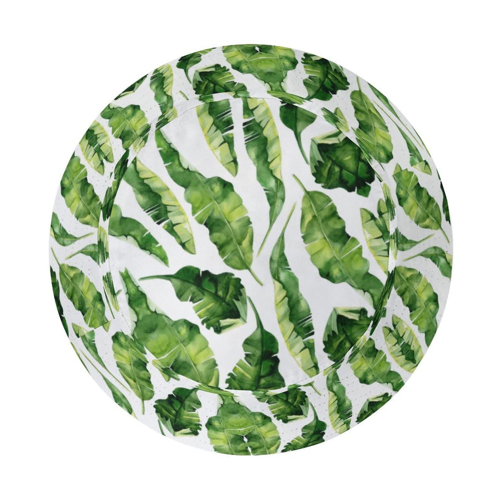 Tropical Leaf Print Bucket Hat for Women & Men - Packable Sun Hat for Beach, Travel & Outdoor Activities - Unisex Summer Fisherman Cap