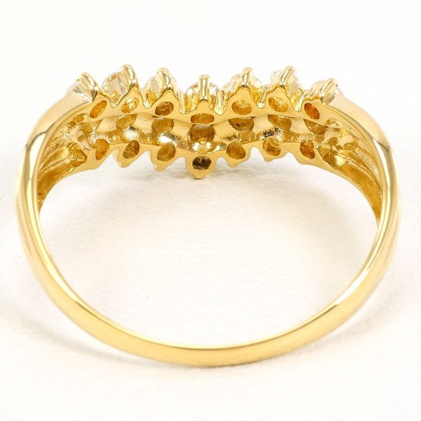18K Yellow Gold Diamond Ring for Women - Elegant Solitaire Engagement Wedding Band - Perfect for Proposals, Anniversaries, and Special Occasions