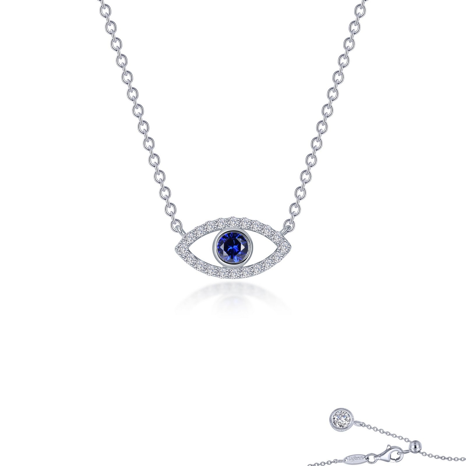 0.62 CTW Evil Eye Necklace for Women - Genuine Sterling Silver Protection Pendant with Blue Glass Bead - Perfect for Everyday Wear, Gifts & Spiritual Protection