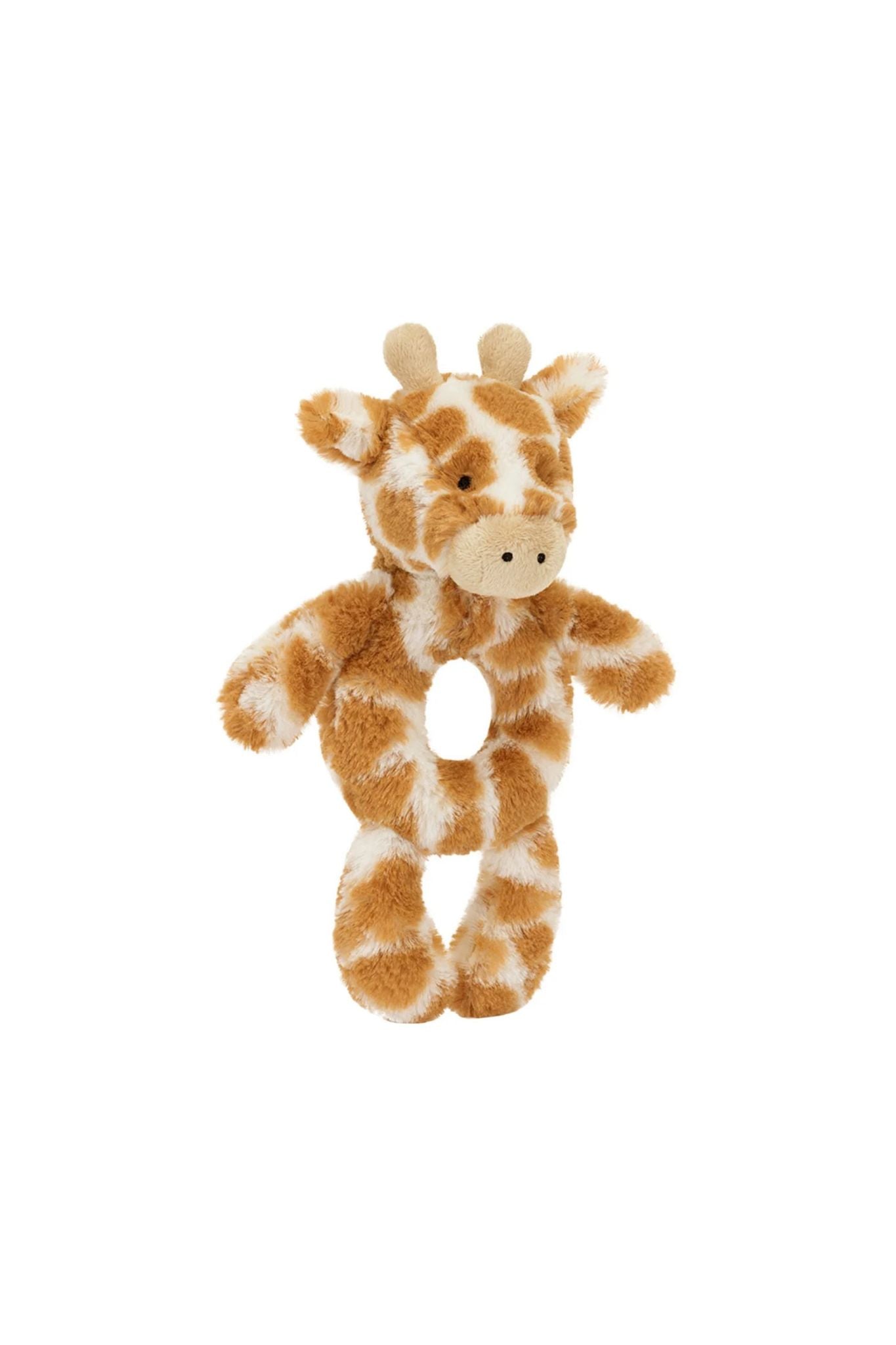 Jellycat Bashful Giraffe Ring Rattle - Soft Baby Teether Toy for Newborns & Infants | Perfect for Sensory Play, Nursery Decor & Baby Shower Gifts