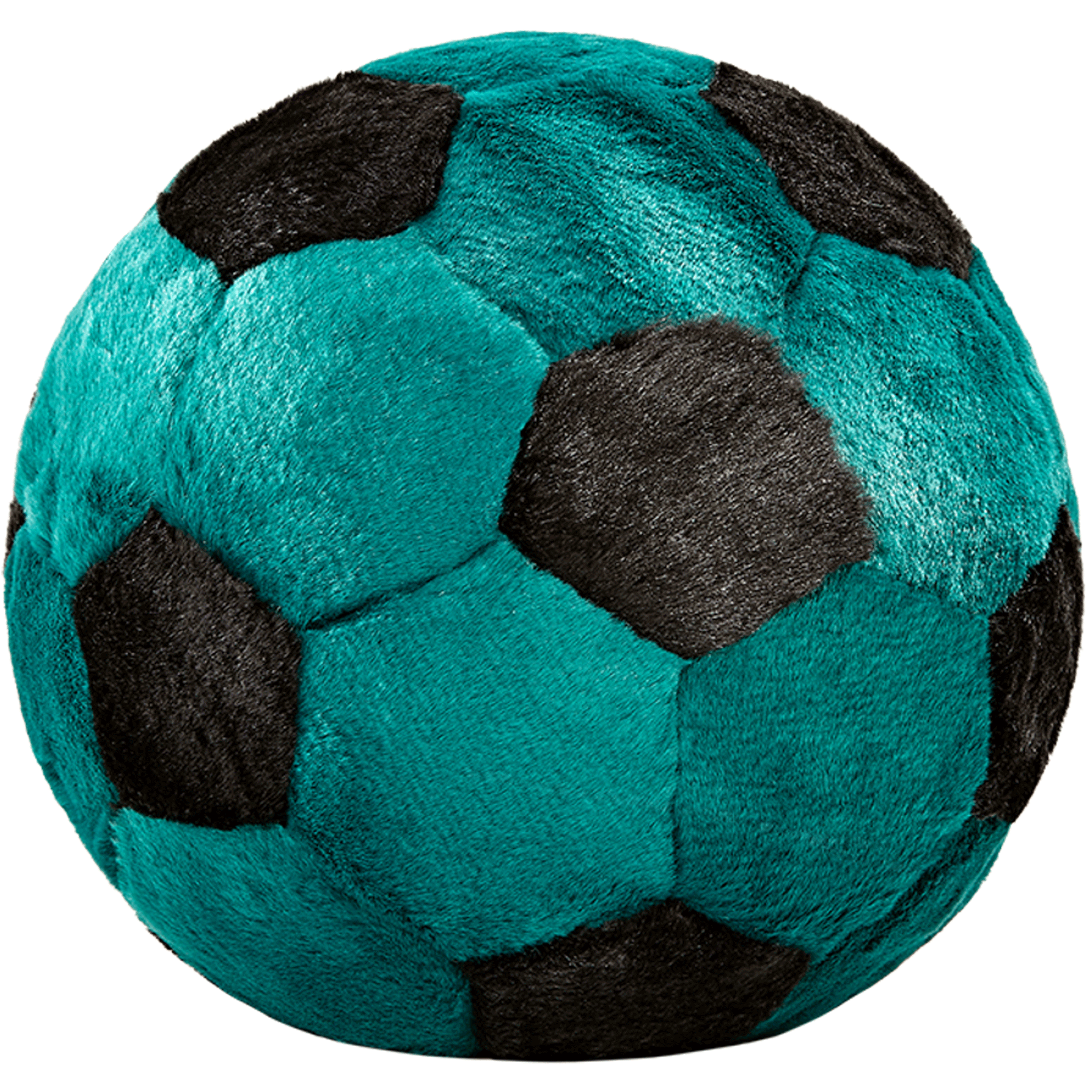 Fluff & Tuff Soccer Ball Dog Toy - Durable Black & Green Chew Toy for Aggressive Chewers - Perfect for Fetch, Training & Outdoor Play