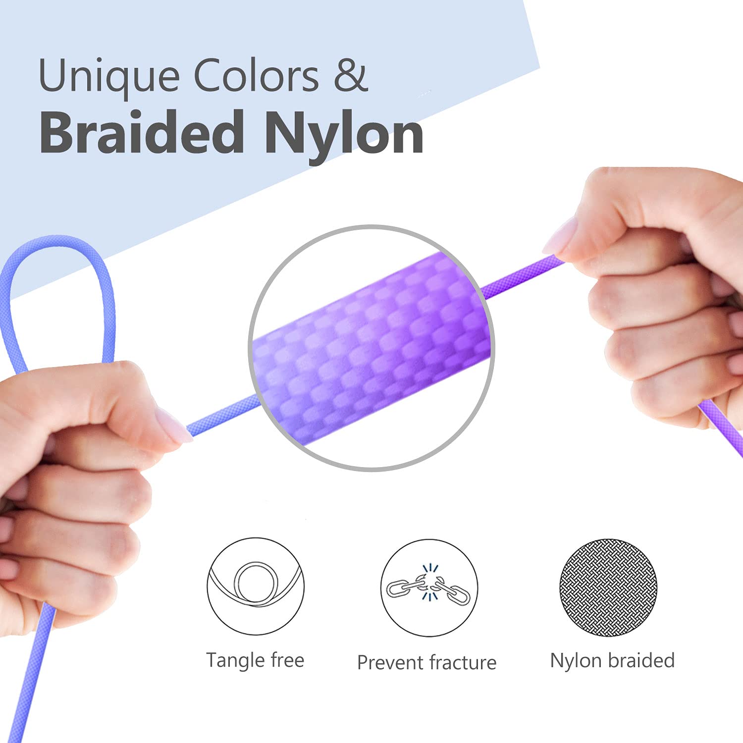 MFi Certified Lightning Cable - Durable Nylon Braided iPhone Charger (3.3ft/1m) USB A to Lightning Cable for iPhone 14/13/12/11/X/8 & More - Fast Charging & Data Sync - Perfect for Home, Office & Travel (Blue)