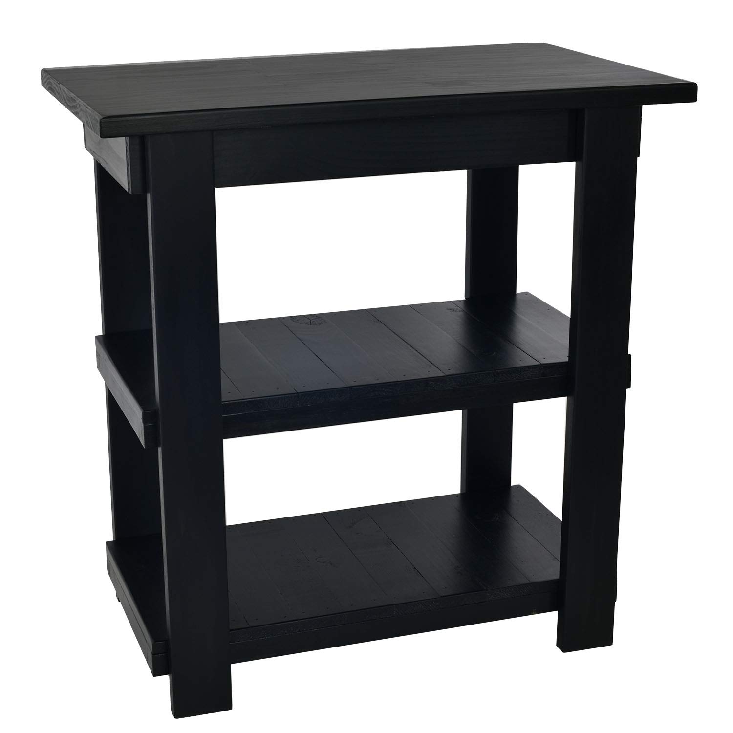 Premium 54-Inch Black Oxford Kitchen Island with Storage - Stylish & Functional Centerpiece for Small Kitchens, Dining Areas, and Home Bars