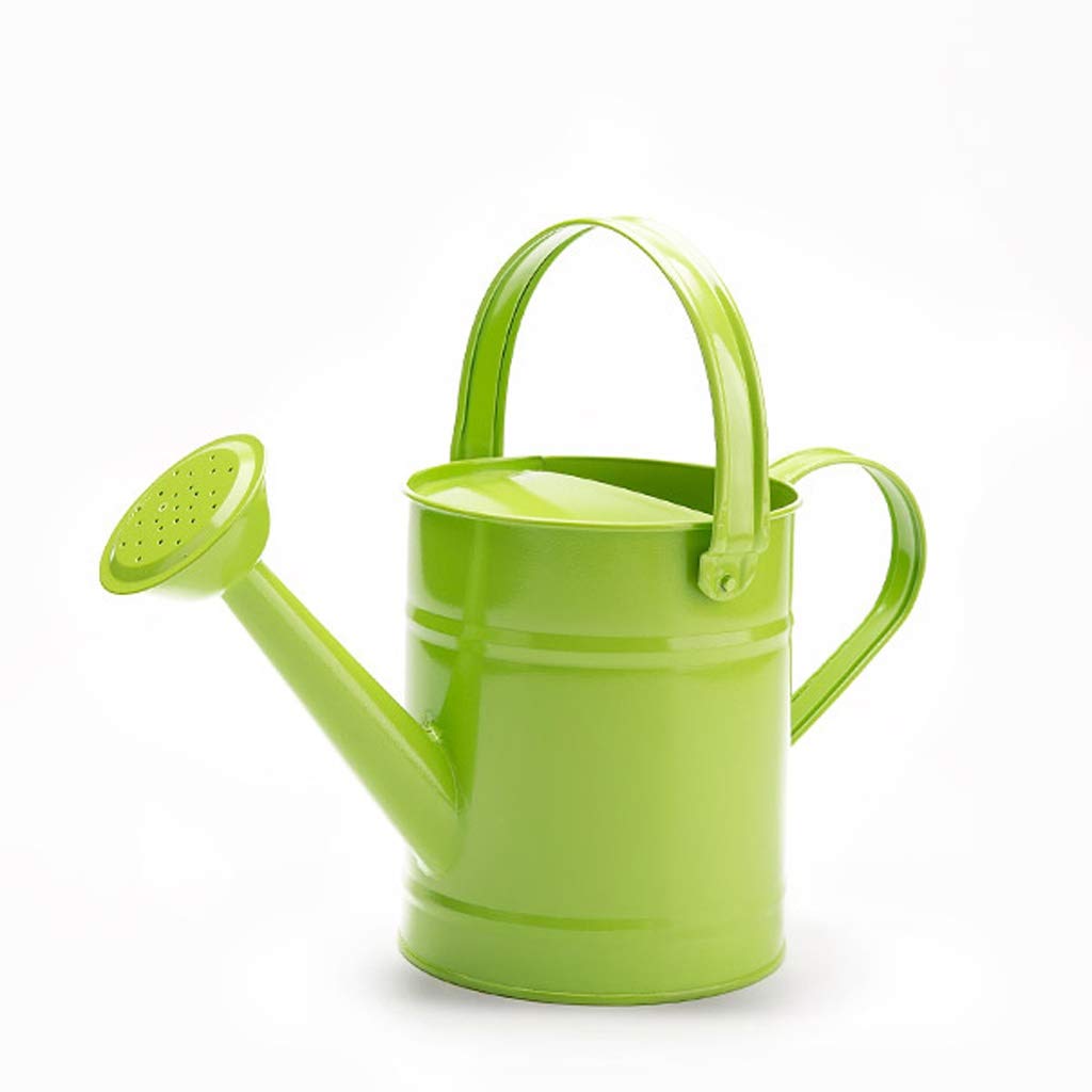 Vintage Metal Iron Barrel Watering Can - Retro Garden Watering Pot with Long Spout, Decorative Flower Watering Bucket for Indoor & Outdoor Plants (Green) - Perfect for Home Gardening, Balcony Decor, and Vintage Style Gardens