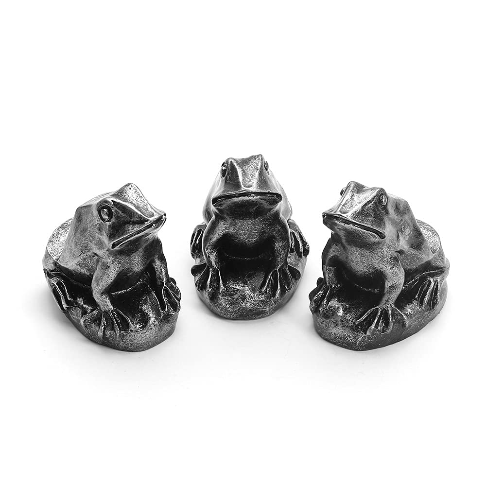 Decorative Resin Frog Plant Pot Stand - 3Pcs Garden Bonsai Holder for Indoor/Outdoor Potted Plants - Perfect for Home, Patio, and Office Decor