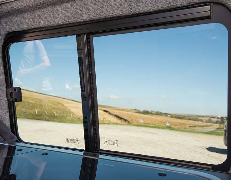 AM Auto Ram Promaster Driver Side Forward Screened Half Slider Window (PB07 L1ML HSS P) - Replacement Window for Van Conversions & Camping Upgrades