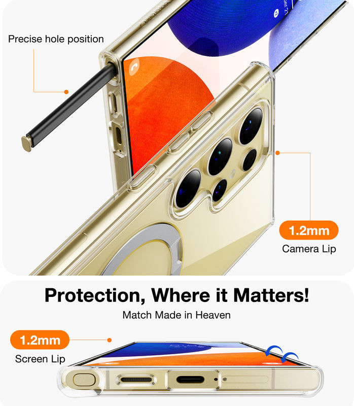 Premium Diamond Stand for Samsung Galaxy S24 Ultra - Elegant Phone Holder for Desk, Office, and Home Decor