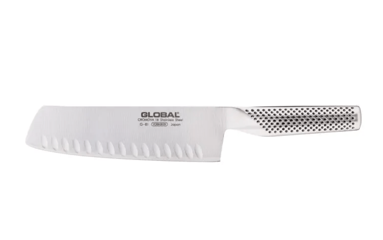Global Classic 7 Vegetable Knife - Hollow Ground Blade for Professional Chefs & Home Cooking | Perfect for Chopping, Slicing & Dicing Vegetables