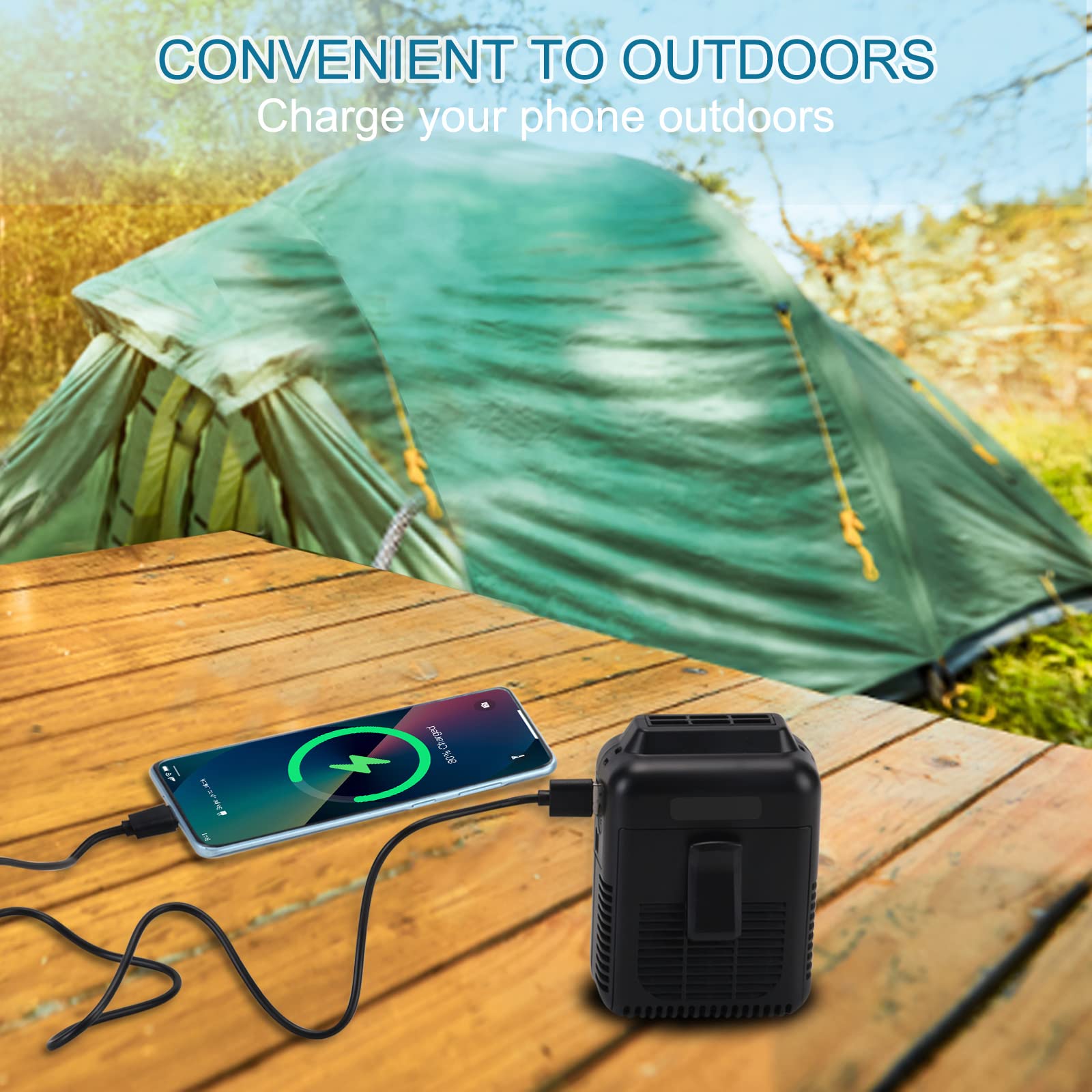 8000mAh Rechargeable Waist Fan - 32 Hours Runtime, 3 Speed Portable Wearable Fan, Hands-Free Cooling Fan for Outdoor Activities - Perfect for Hiking, Fishing, Cycling, and Summer Wear with T-Shirts & Jackets