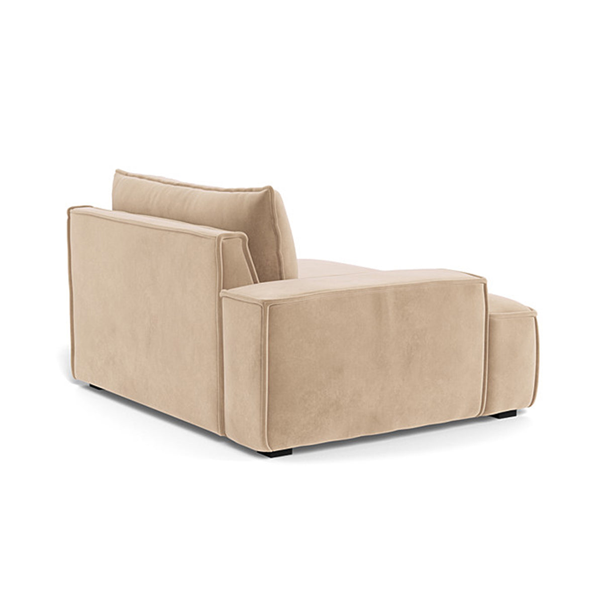 Daphne Velvet Left Arm Modular Sofa - 1 Seater Modern Living Room Furniture for Small Spaces, Apartments & Cozy Home Decor
