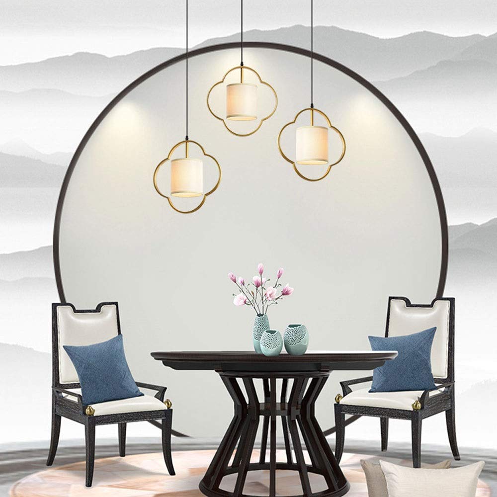 Creative Oriental Pendant Light - Adjustable Fabric Chandelier for Bedroom & Entryway