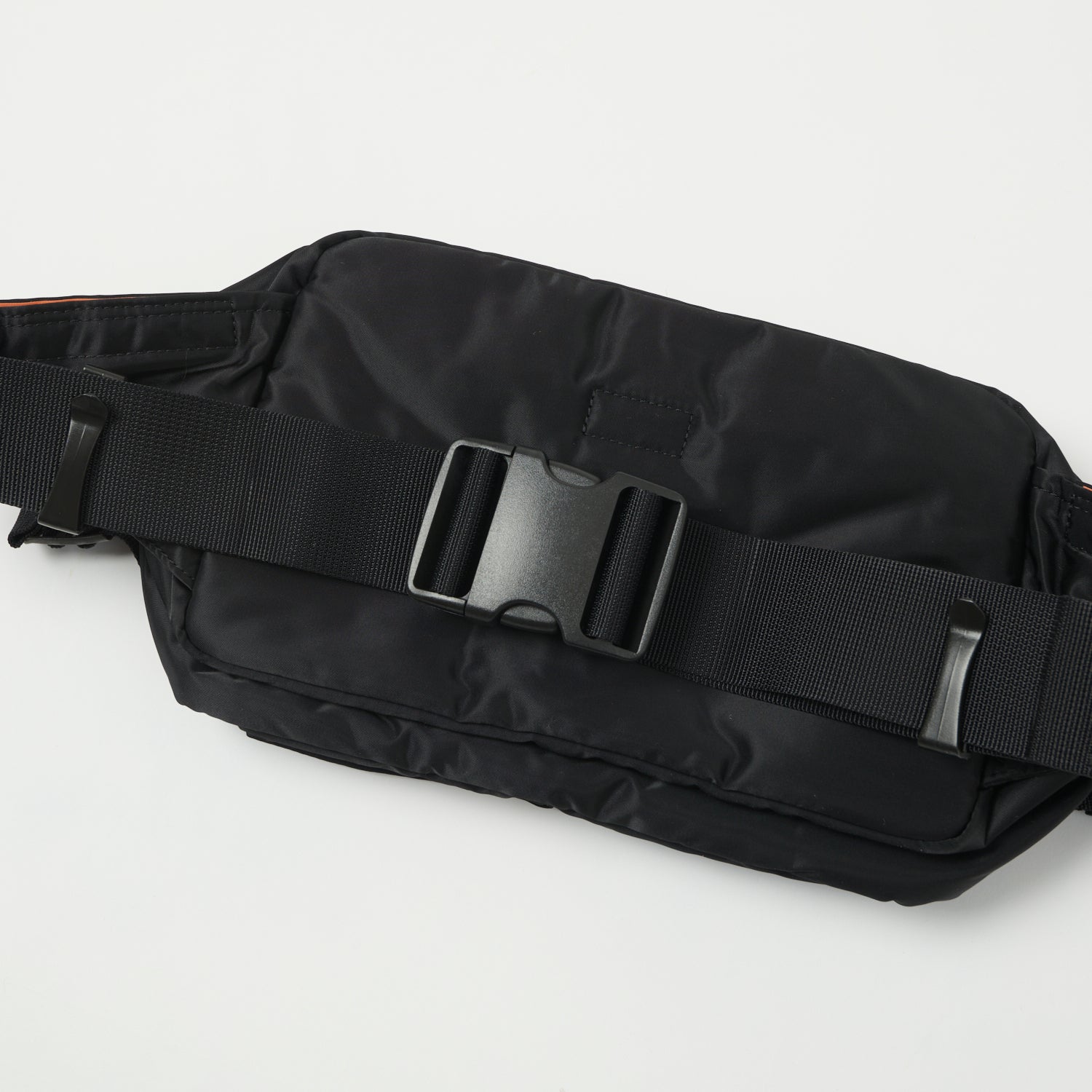 Porter Yoshida & Co. Tanker Waist Bag - Black | Durable Nylon Crossbody Bag for Men & Women | Perfect for Travel, Hiking & Everyday Use