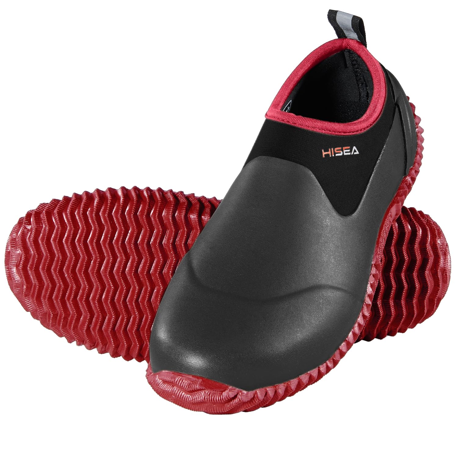 HISEA Unisex Waterproof Garden Shoes - Slip-On Ankle Rain Boots for Men & Women, Rubber Neoprene Outdoor Boots for Gardening, Farming, Camping, Car Washing, Lawn Care, Yard Work - Perfect for Wet Conditions & Outdoor Activities