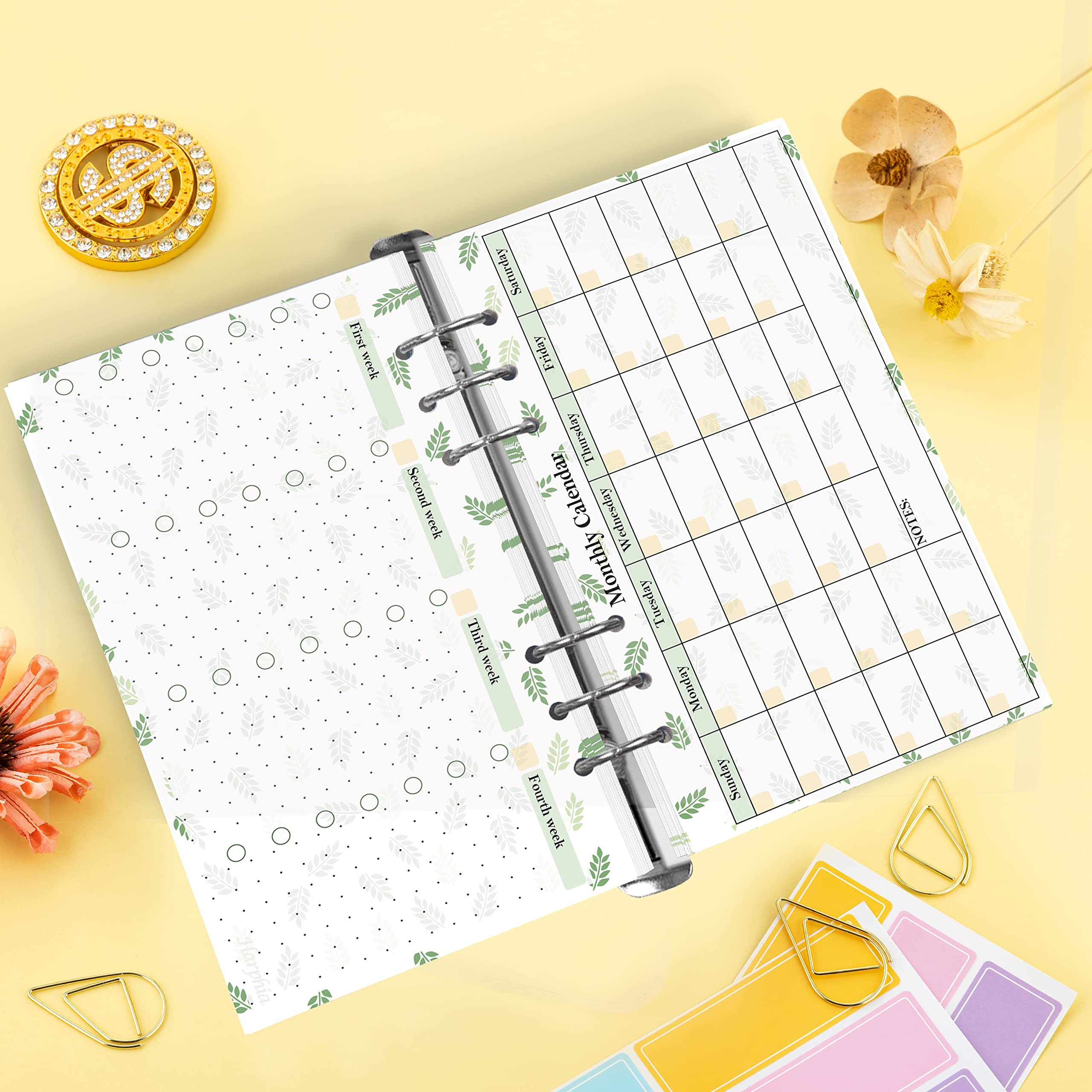 2025 Monthly Weekly Budget Planner Kit - 6 Ring Binder Accessory, 6.73” x 3.72” Personal Size for Financial Organization - Perfect for Cash Management, Bill Tracking & Expense Planning at Home or Office