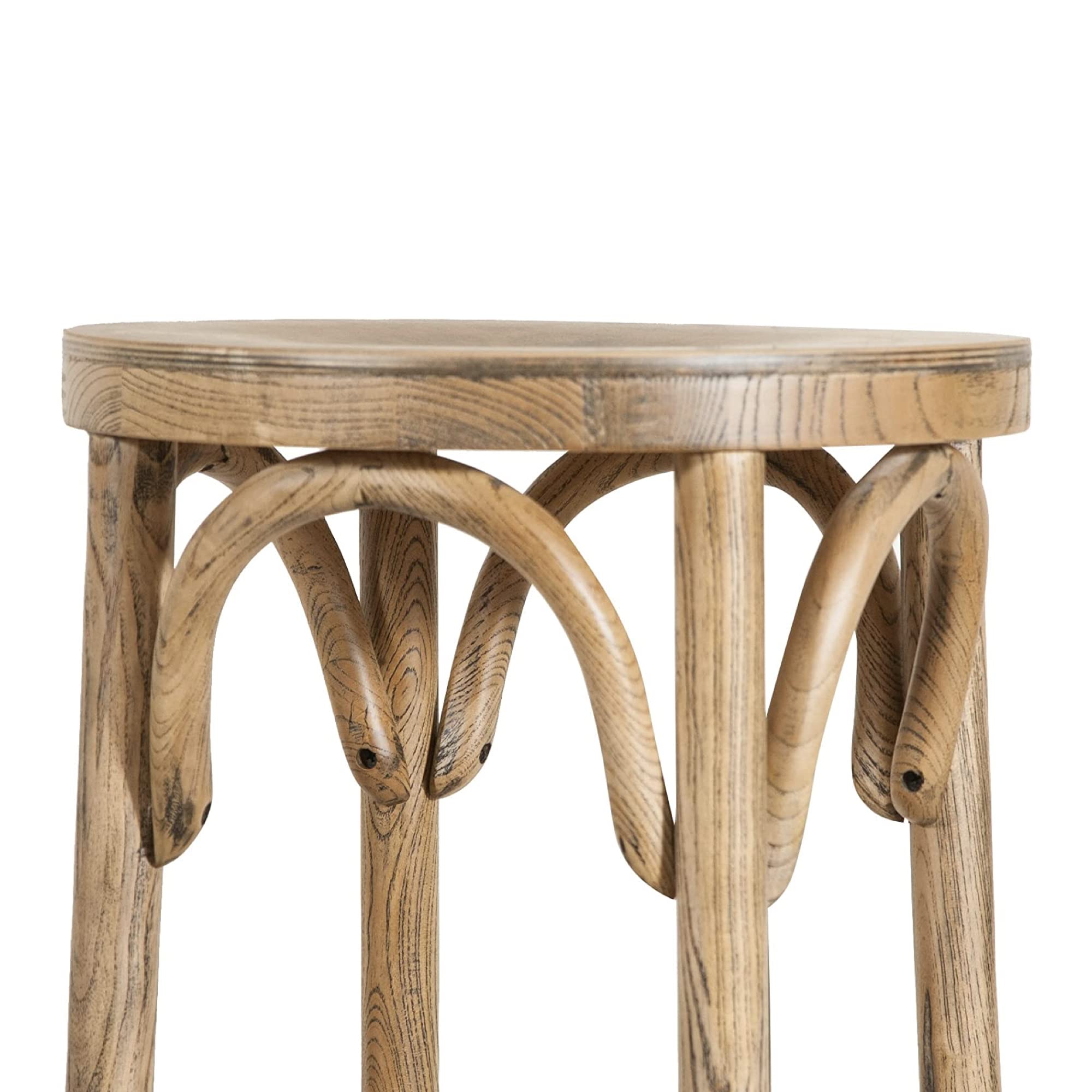 Thonet Wooden Kitchen Stool 41 x 75 x 41 cm - Solid Ash Wood High Stool Made in Italy - Perfect for Kitchen, Bar & Dining Room
