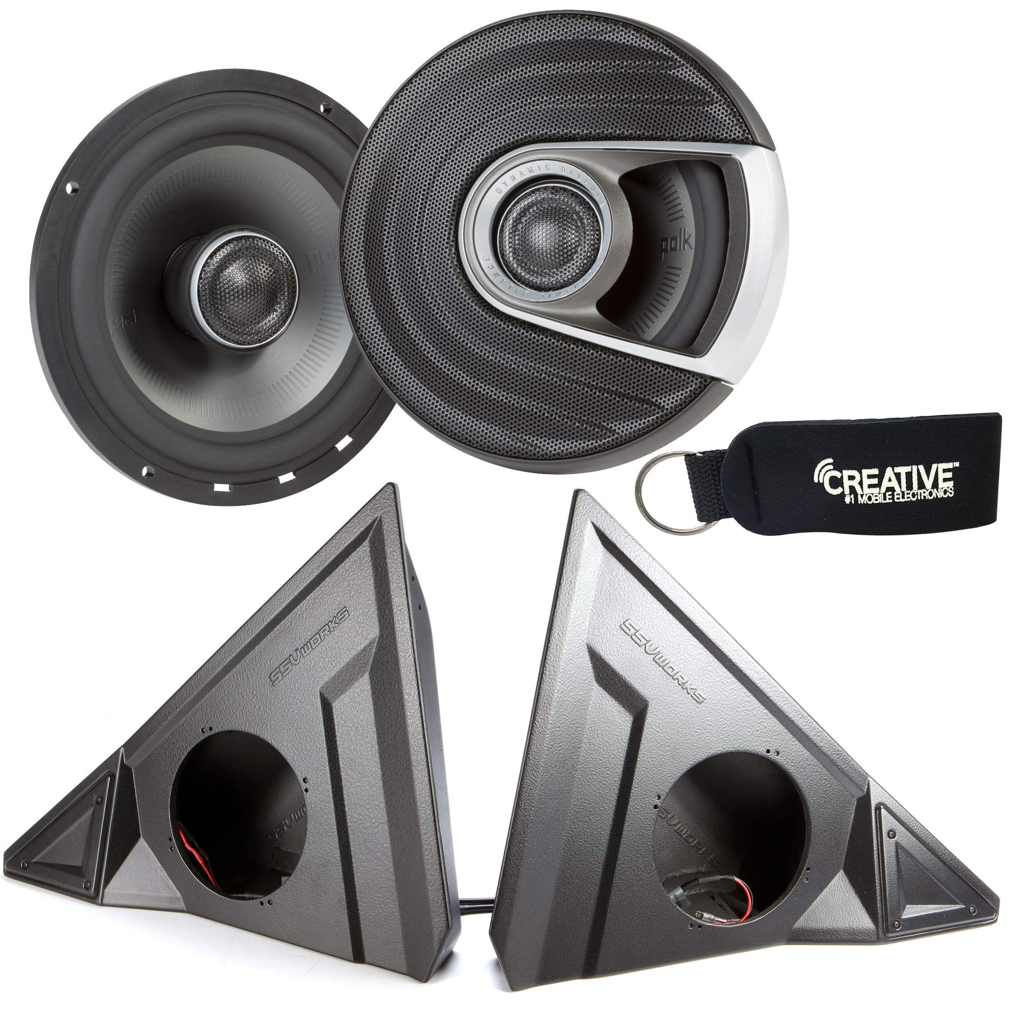 SSV Works SS-F65U Polaris Slingshot Front Kick Pods with Polk MM652 6.5