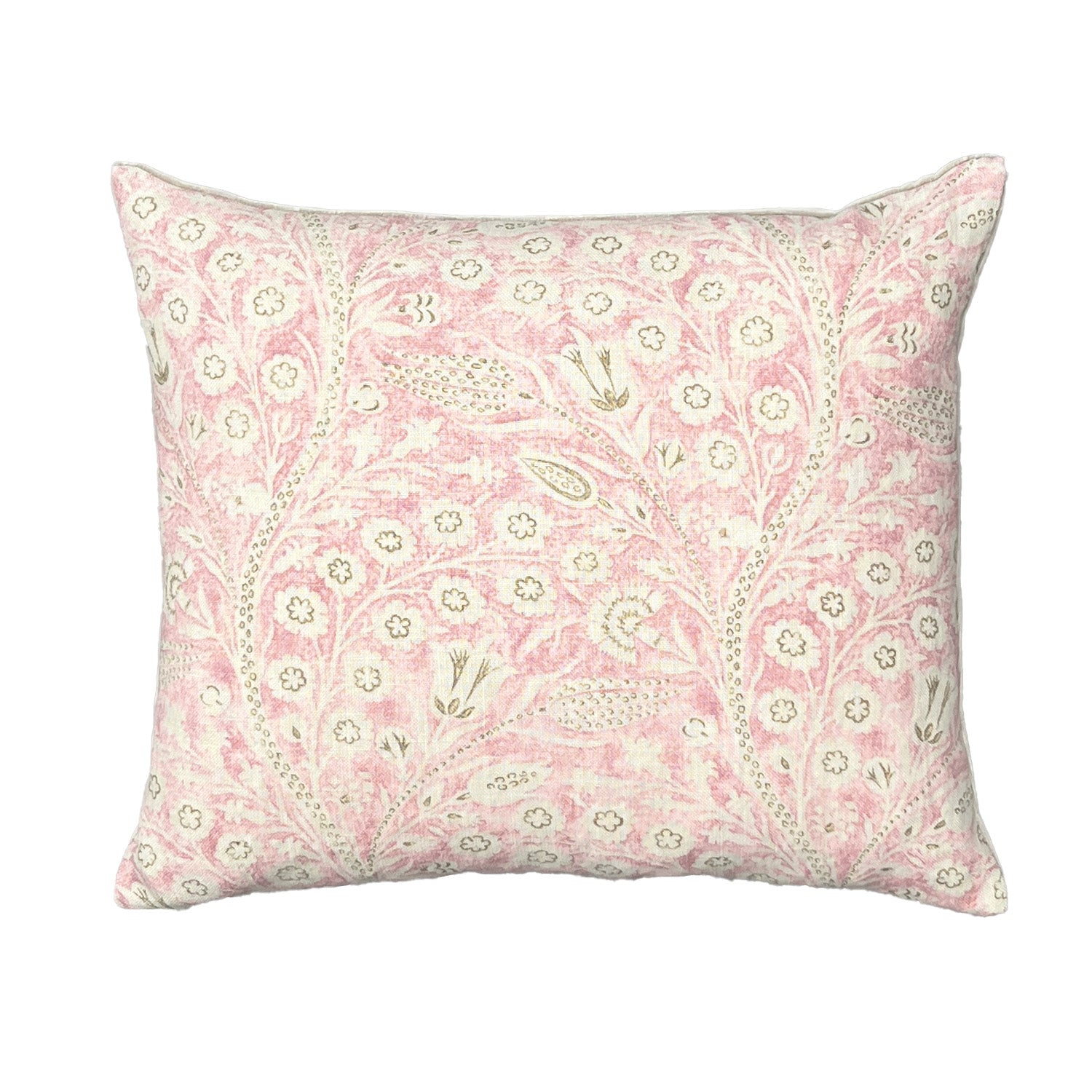 Pink Paisley Linen Pillow - Soft Decorative Throw Pillow Cover for Sofa, Bed & Home Decor - Perfect for Living Room, Bedroom & Nursery