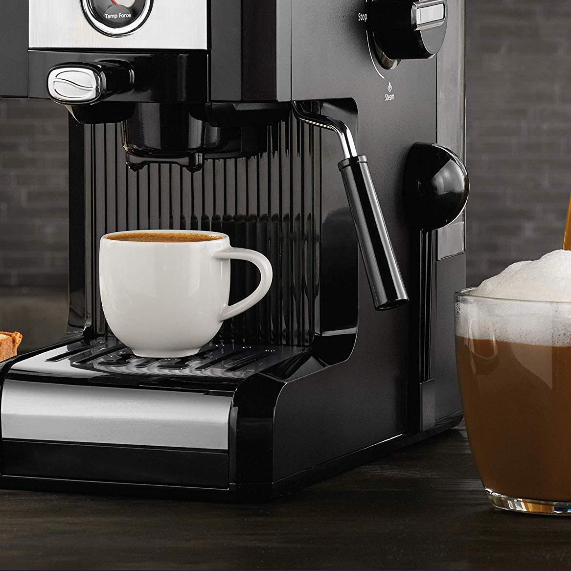 Mr. Coffee Easy Maker Espresso Machine - Authentic Pump, 6-Piece Set in Chrome/Black for Home, Office & Cafe Use | Perfect for Espresso, Latte & Cappuccino Lovers