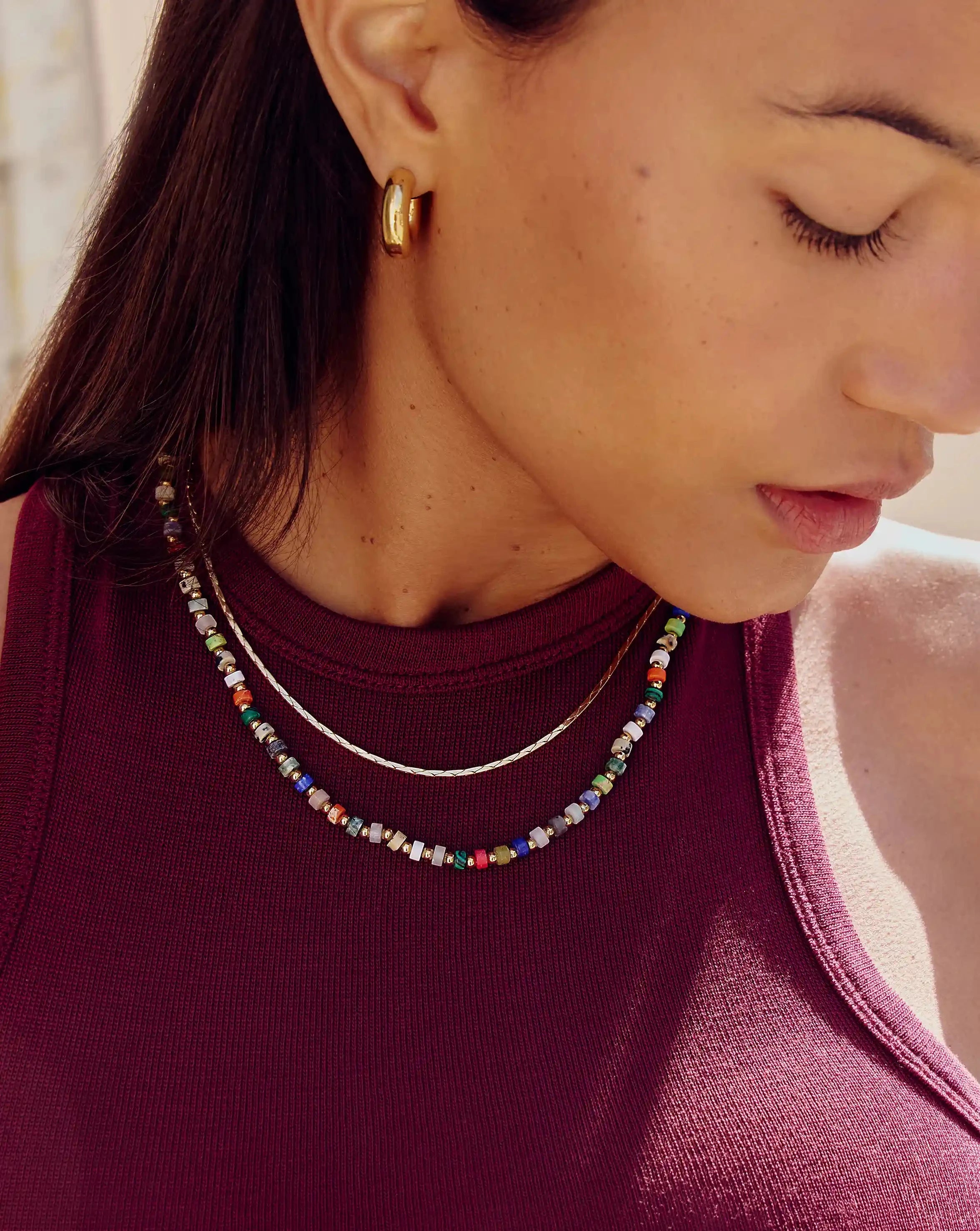 Elegant Short Beaded Necklace for Women - Boho Chic Layering Jewelry Gift for Everyday Wear & Special Occasions
