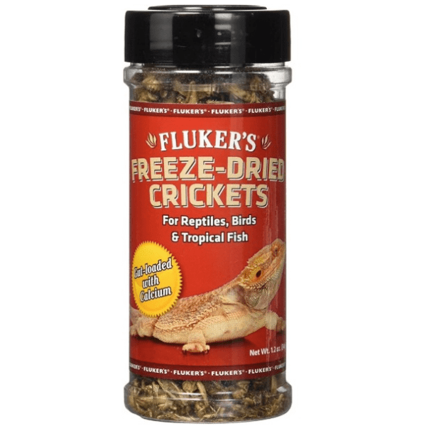 Fluker's Freeze Dried Crickets - High Protein Reptile & Amphibian Food - Perfect for Bearded Dragons, Frogs & Geckos - Ideal for Feeding Pets at Home or in Terrariums