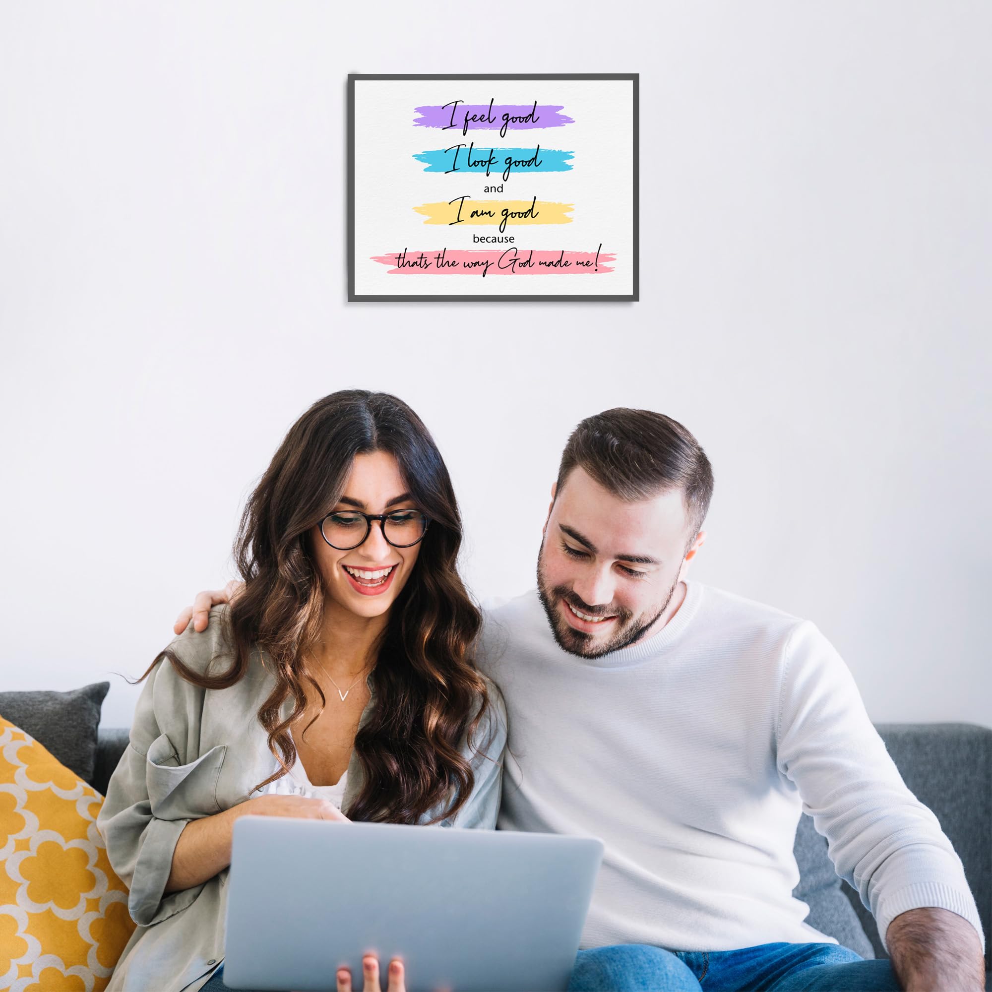 The Way God Made Me - Christian Inspirational Wall Art with Paint Brush Stroke Design, Motivational Print for Home, Office, Dorm & Bedroom Decor - Unframed 8x10 - Perfect for Faith-Based Spaces & Gift Giving