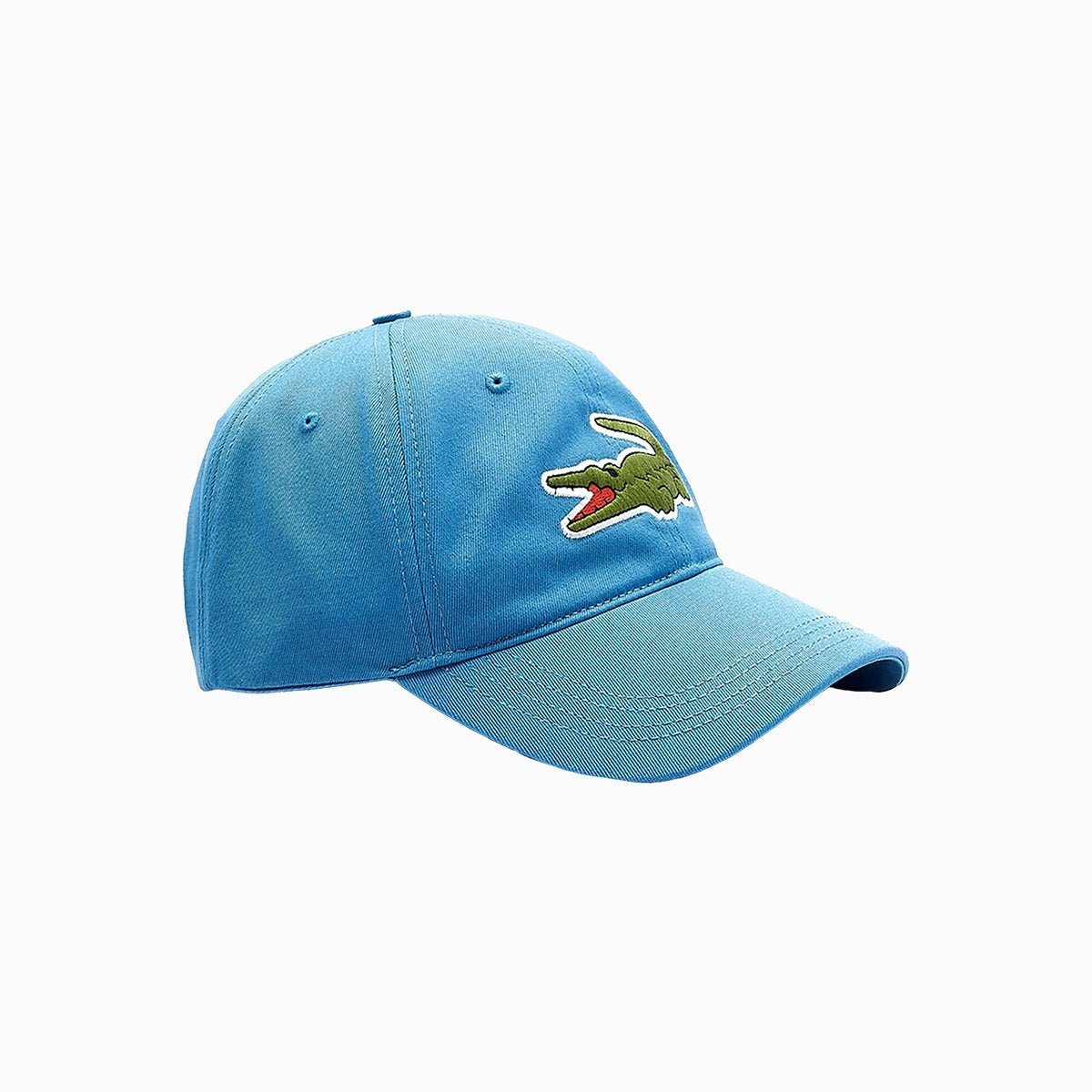 Stylish Contrast Oversized Crocodile Logo Cotton Strap Back Cap - Fashionable Unisex Baseball Hat for Outdoor Sports, Streetwear & Casual Wear
