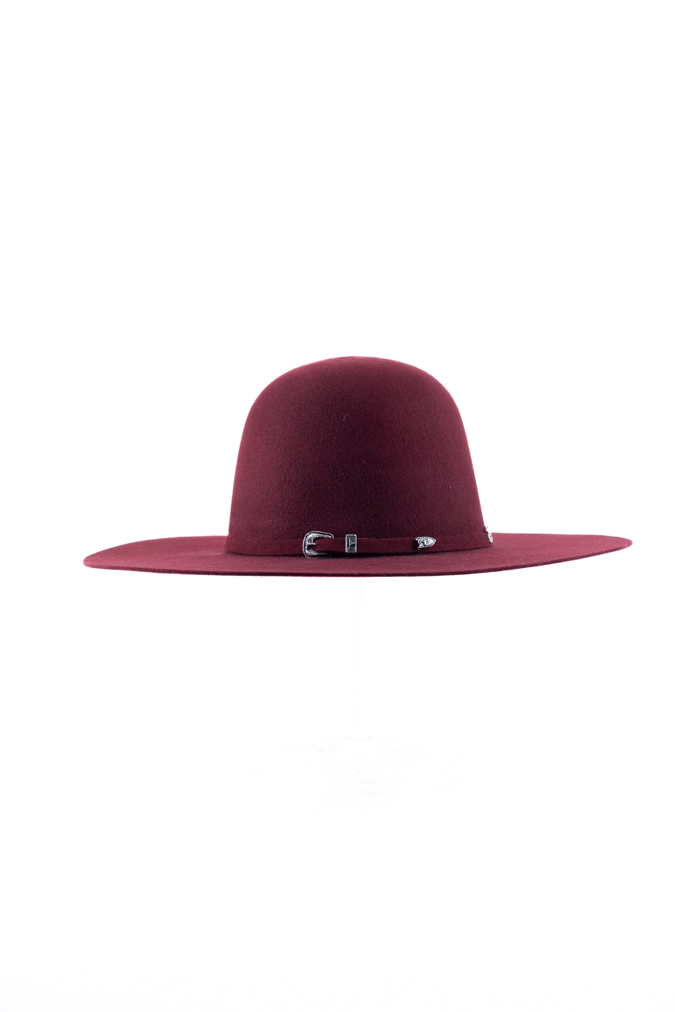 Rock'em 4X Premium Felt Cowboy Hat for Men & Women - Western Style Wine Open Crown Hat for Rodeo, Country Music Festivals & Outdoor Events