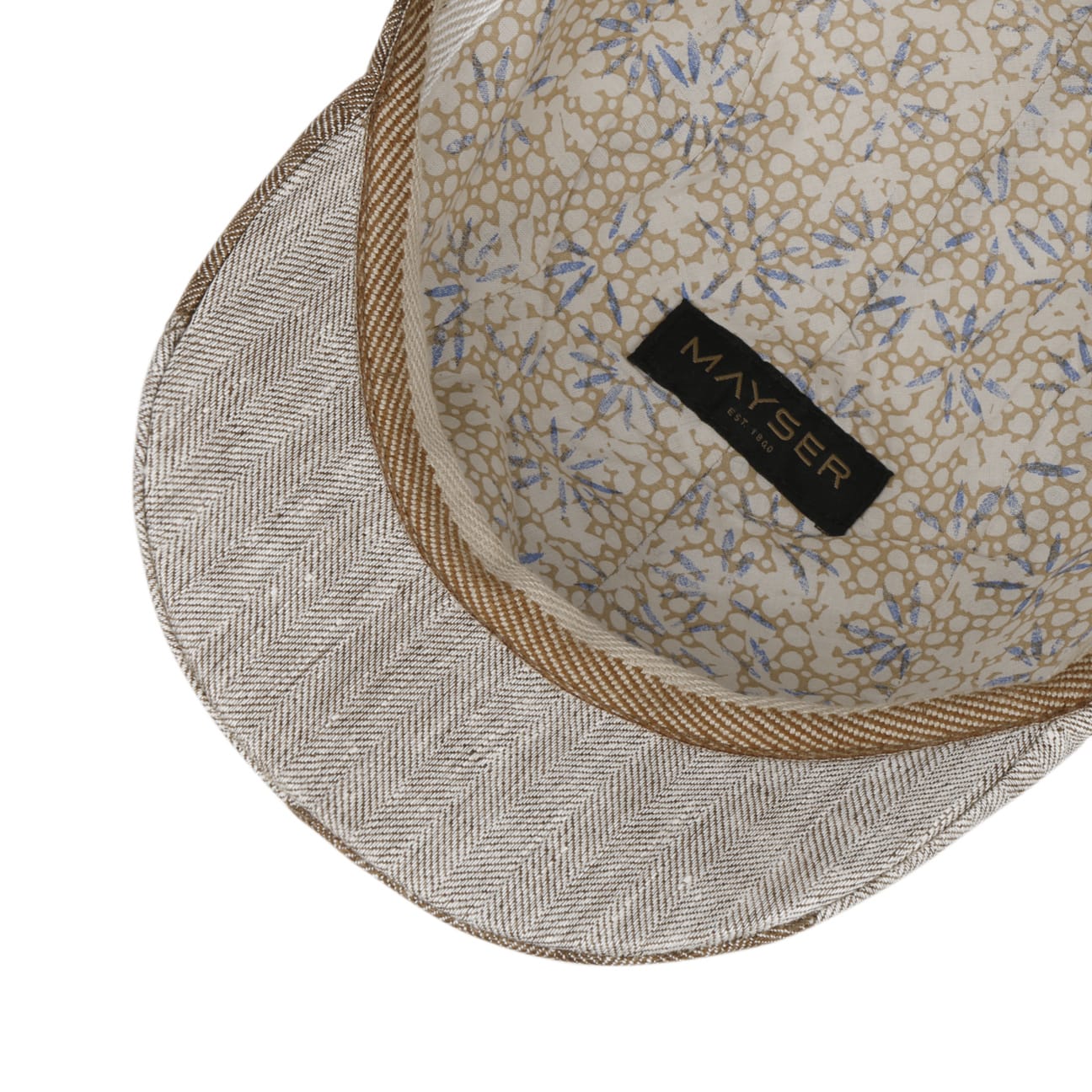 Stylish Mayser Prince Twotone Linen Flat Cap for Men - Perfect for Casual Outings, Golf, and Vintage Fashion