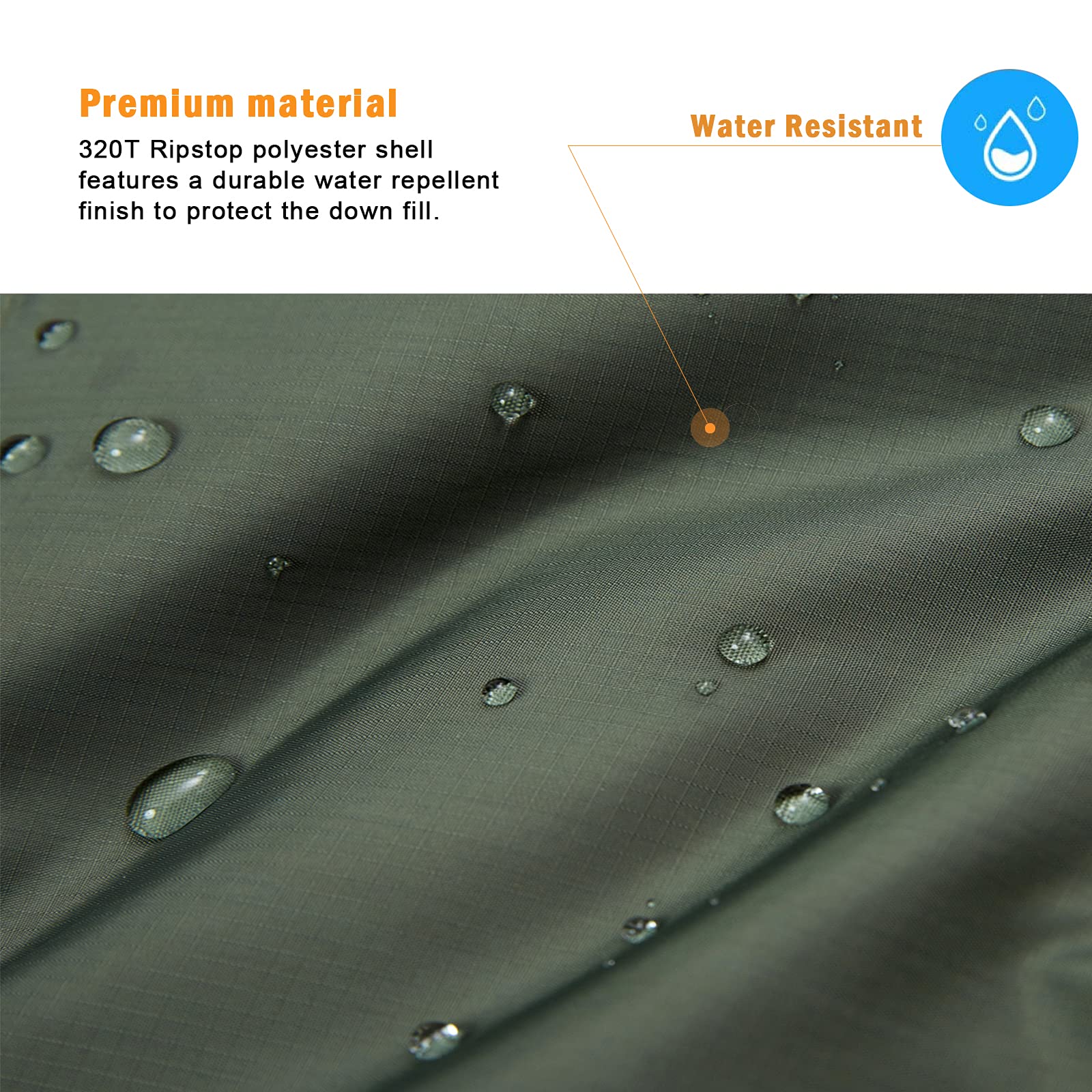 Ultra-Light Goose Down Mummy Sleeping Bag for Camping & Backpacking - All-Season, Compressible, -13°F Extreme Cold Weather Protection, Waterproof & Breathable - Perfect for Winter Hiking, Alpine Expeditions and Outdoor Adventures