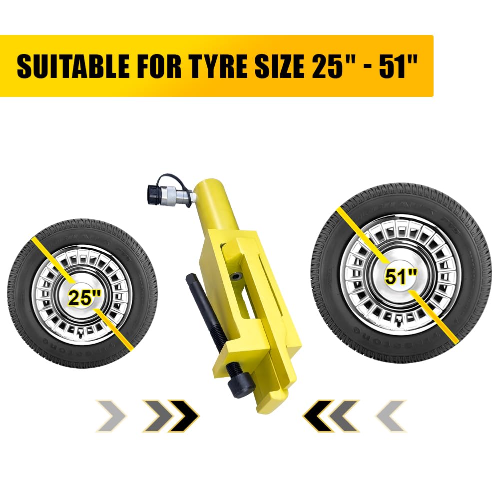 10000 PSI Hydraulic Bead Breaker for 5-Piece Wheels - Heavy Duty Tire Bead Breaker Tool with Bead Loosening Pockets | Perfect for Auto Shops, Tire Repair & Off-Road Vehicle Maintenance