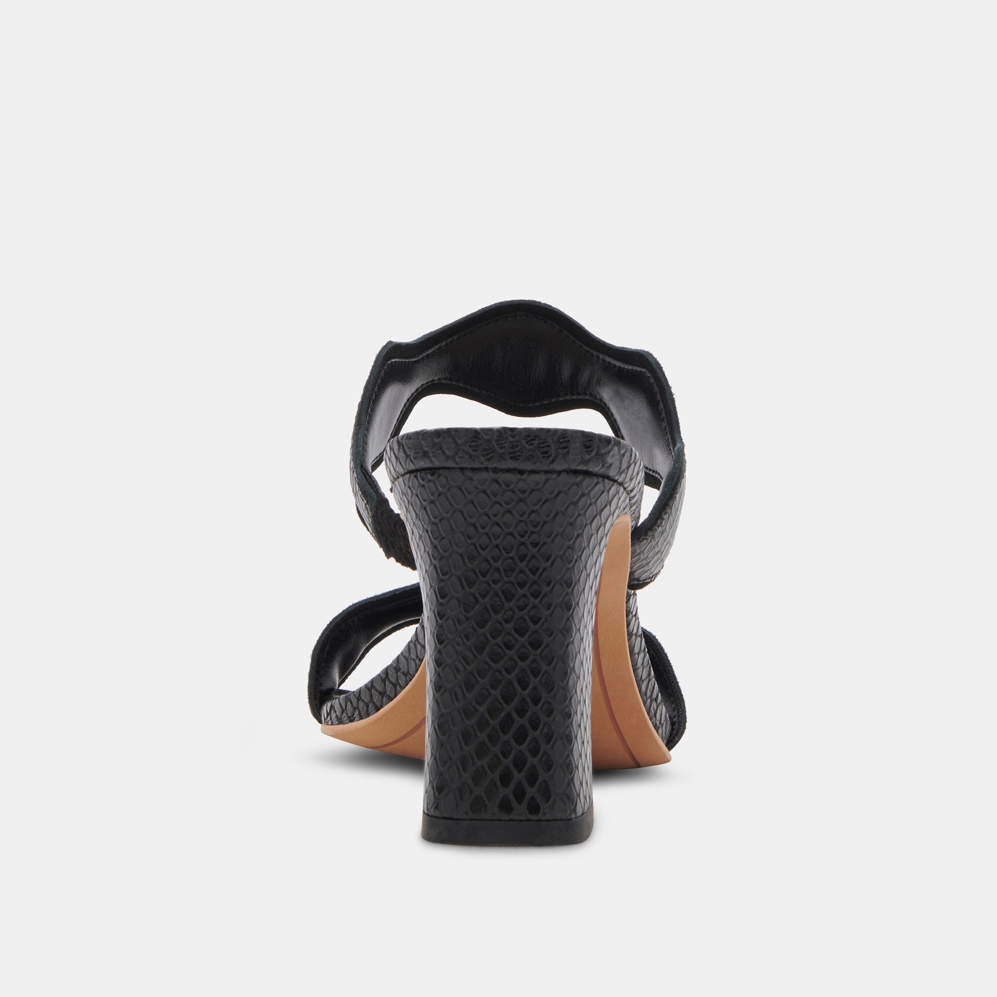 ILVA WIDE HEELS ONYX EMBOSSED LEATHER - Women's Comfortable Block Heel Shoes for Work & Party | Fashionable High Heel Pumps for Office, Wedding & Evening Events