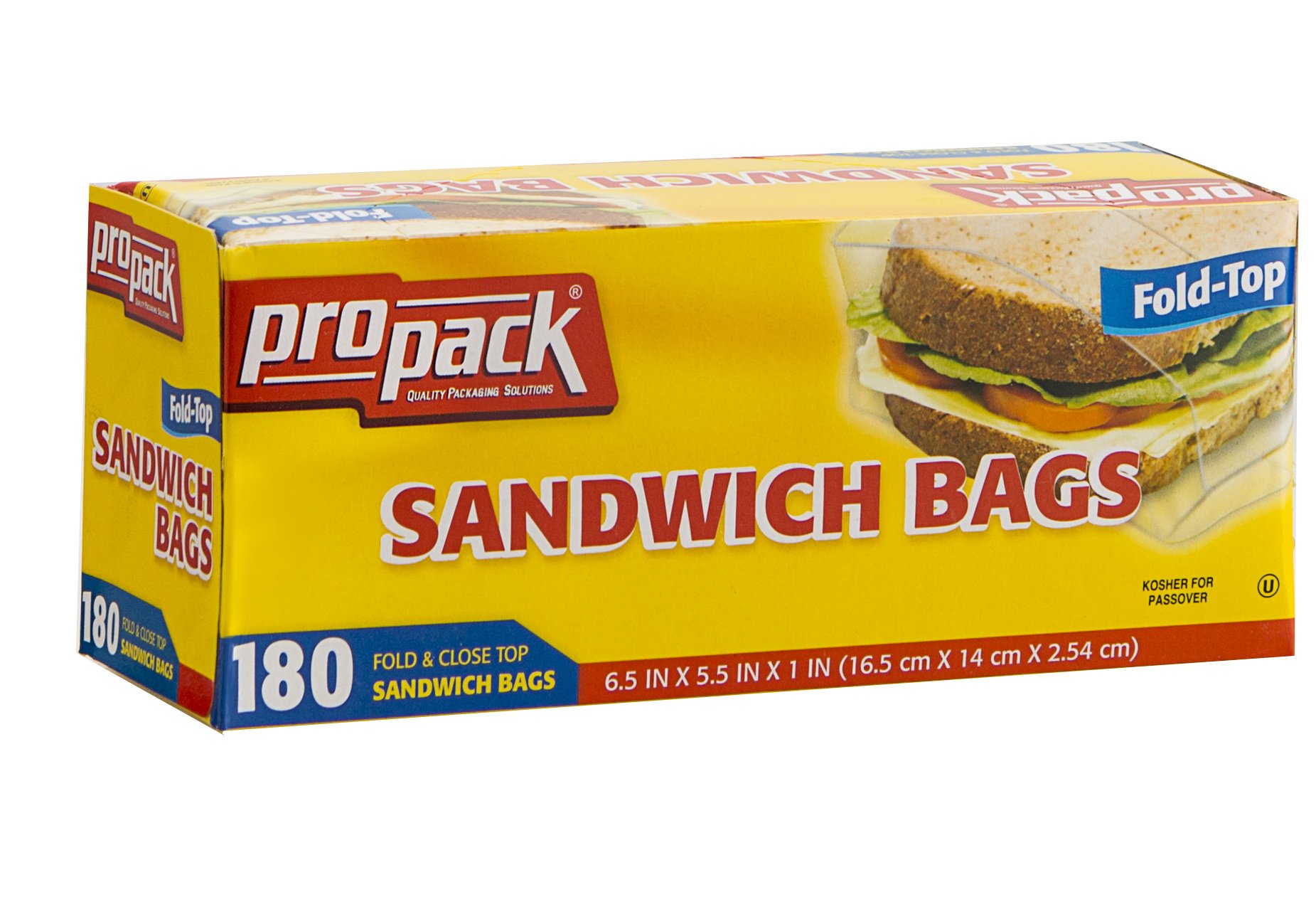 Disposable Plastic Sandwich Bags With Fold Close Top - 540 Bags (3 Packs) | Perfect for Food Storage, Meal Prep, School Lunches, Travel Snacks & Picnics | Great for Sandwiches, Fruits, Nuts, Cookies & More | BPA-Free, Leak-Proof & Convenient